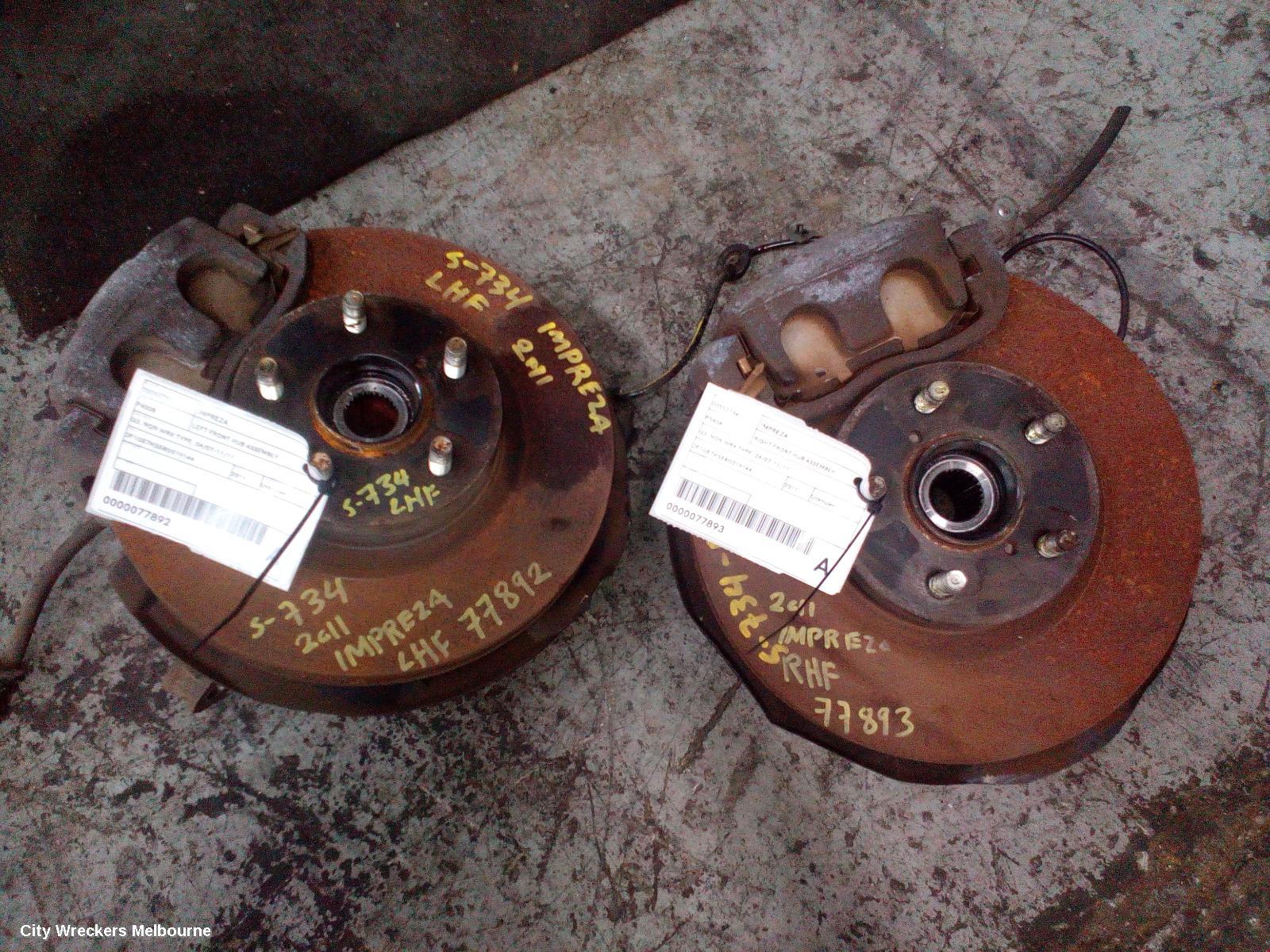 SUBARU IMPREZA RIGHT FRONT HUB ASSEMBLY, G3, NON WRX TYPE, 04/2007 - 11/2011 - Image 2
