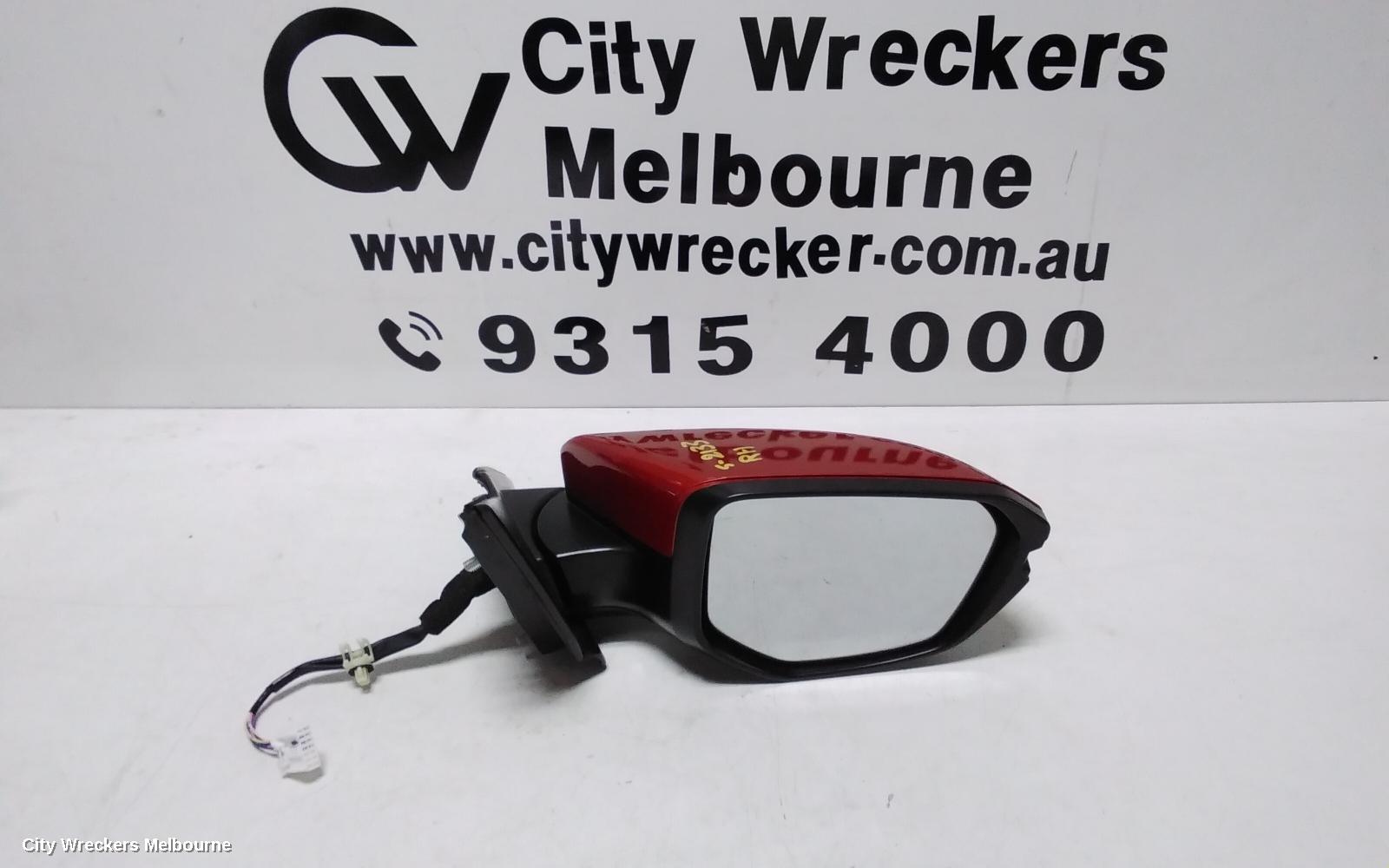 HONDA CIVIC RIGHT DOOR MIRROR, 10TH GEN, RS/VTI-L/VTI-LX, POWER FOLDING, W/ INDICATOR TYPE, 05/2016 - 08/2021 - Image 1
