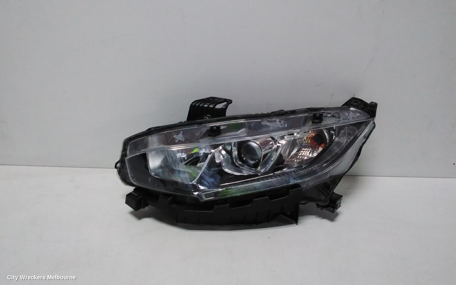 HONDA CIVIC LEFT HEADLAMP, 10TH GEN, HATCH/SEDAN, HALOGEN TYPE, 05/2016 - 08/2021 - Image 1