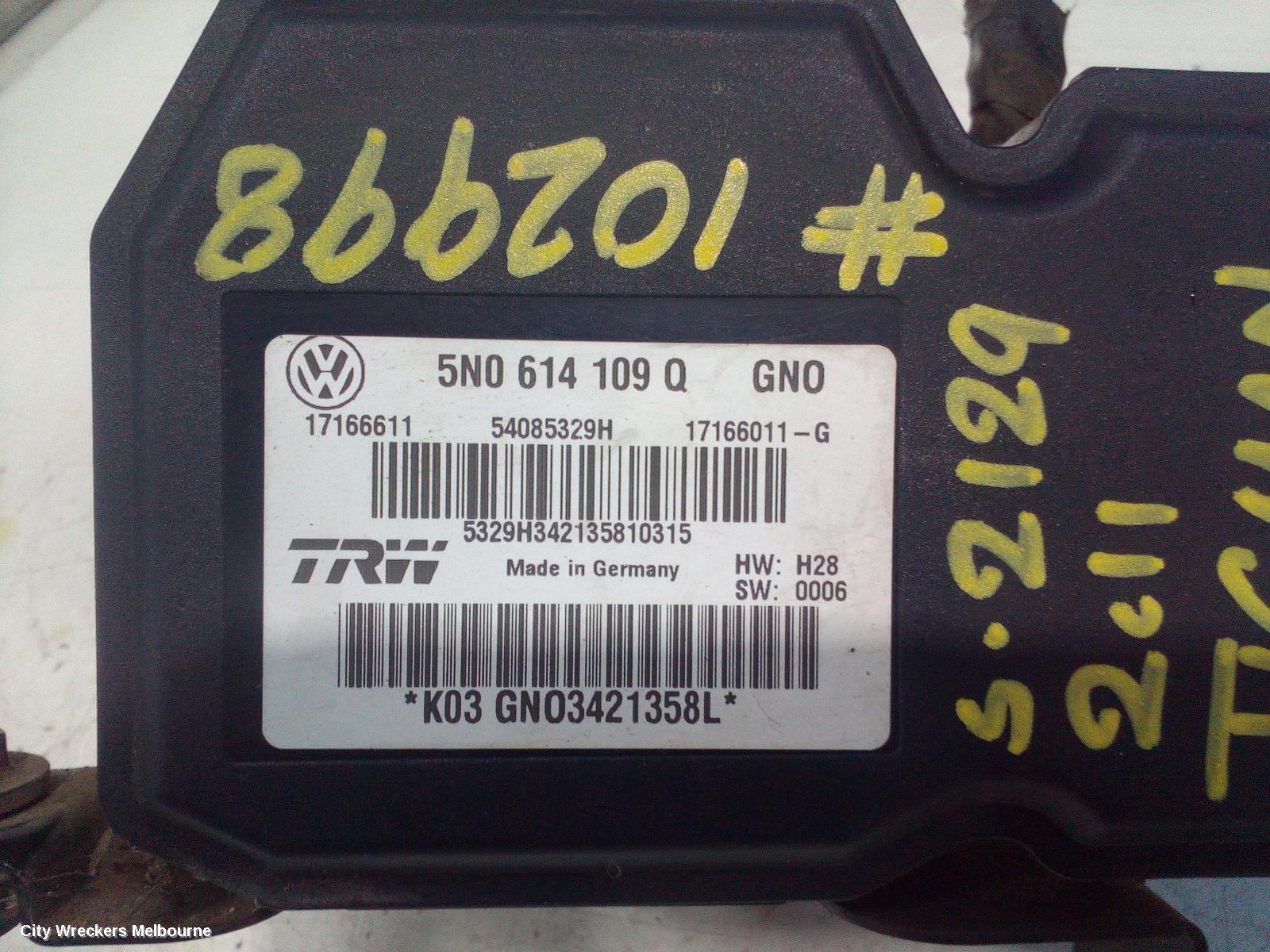 VOLKSWAGEN TIGUAN ABS PUMP/MODULATOR, 5N, 12/2009 - 06/2011 - Image 3