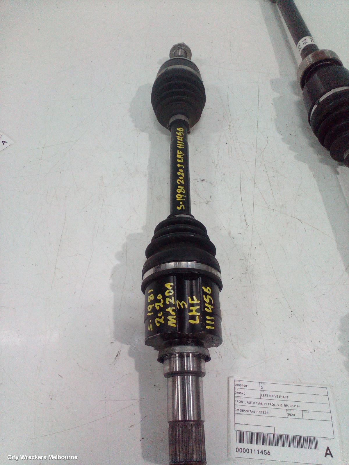 MAZDA 3 LEFT DRIVESHAFT, FRONT, AUTO T/M, PETROL, 2.0, BP, 03/2019 ONWARDS - Image 2