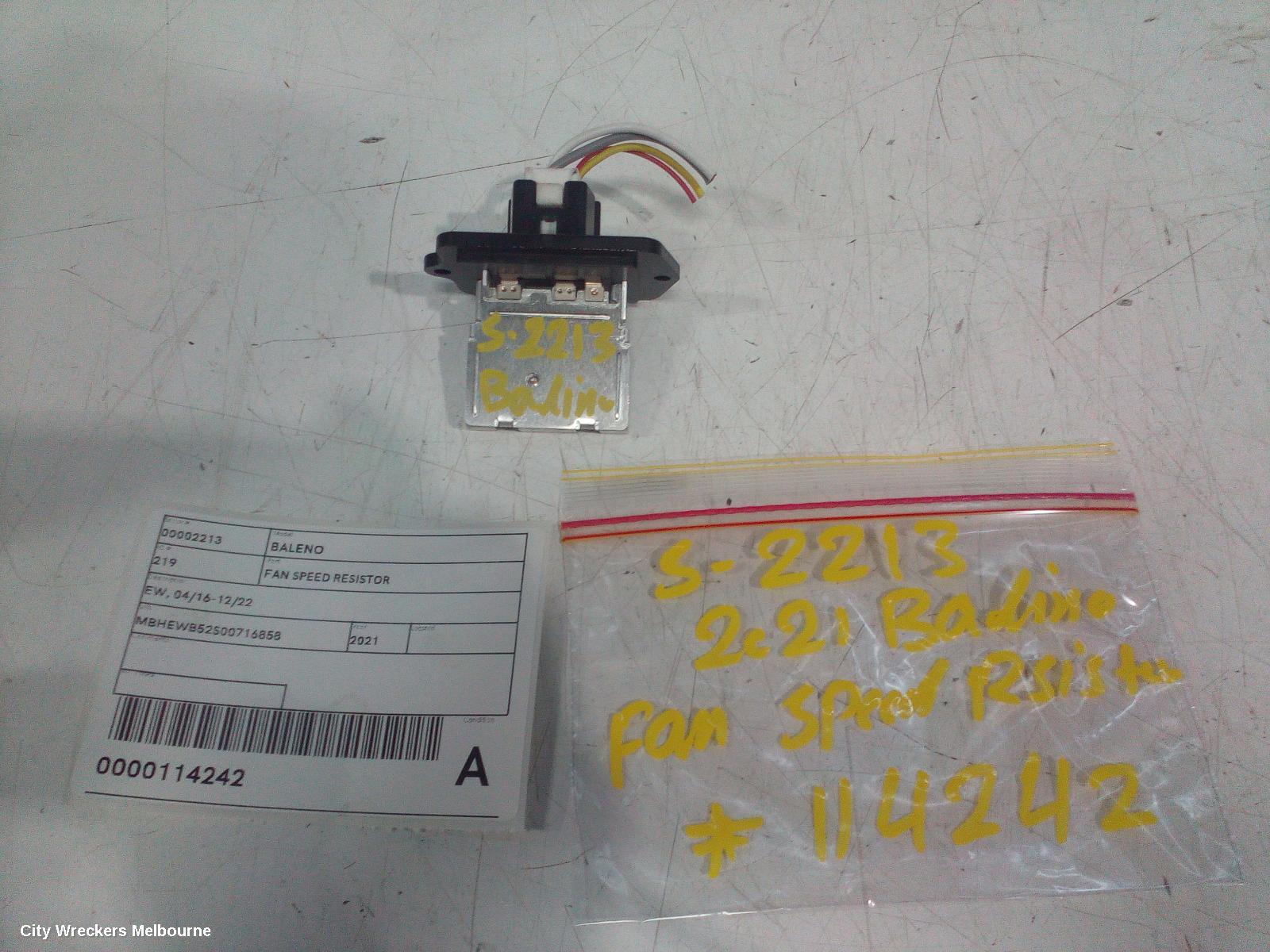 SUZUKI BALENO FAN SPEED RESISTOR, EW, 04/2016 - 12/2022 - Image 2