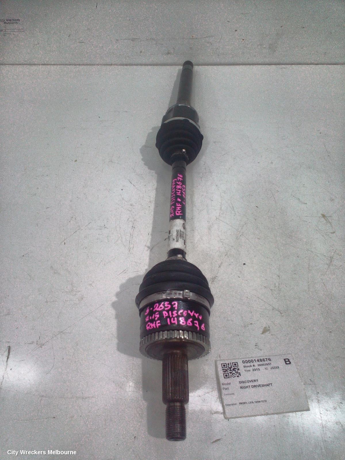 LAND ROVER DISCOVERY RIGHT DRIVESHAFT, FRONT, L319, 10/2009 - 12/2016 - Image 1