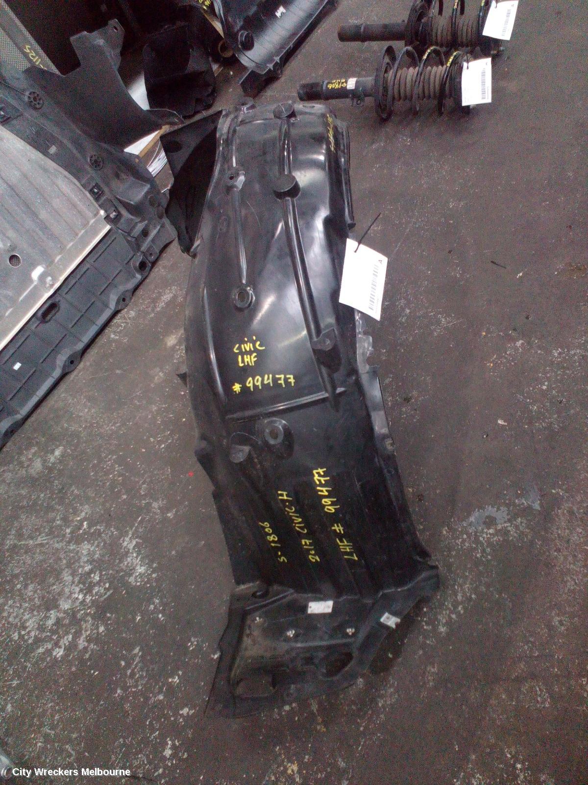 HONDA CIVIC LEFT GUARD LINER, 10TH GEN, HATCH, RS, 02/2017 - 08/2021 - Image 3