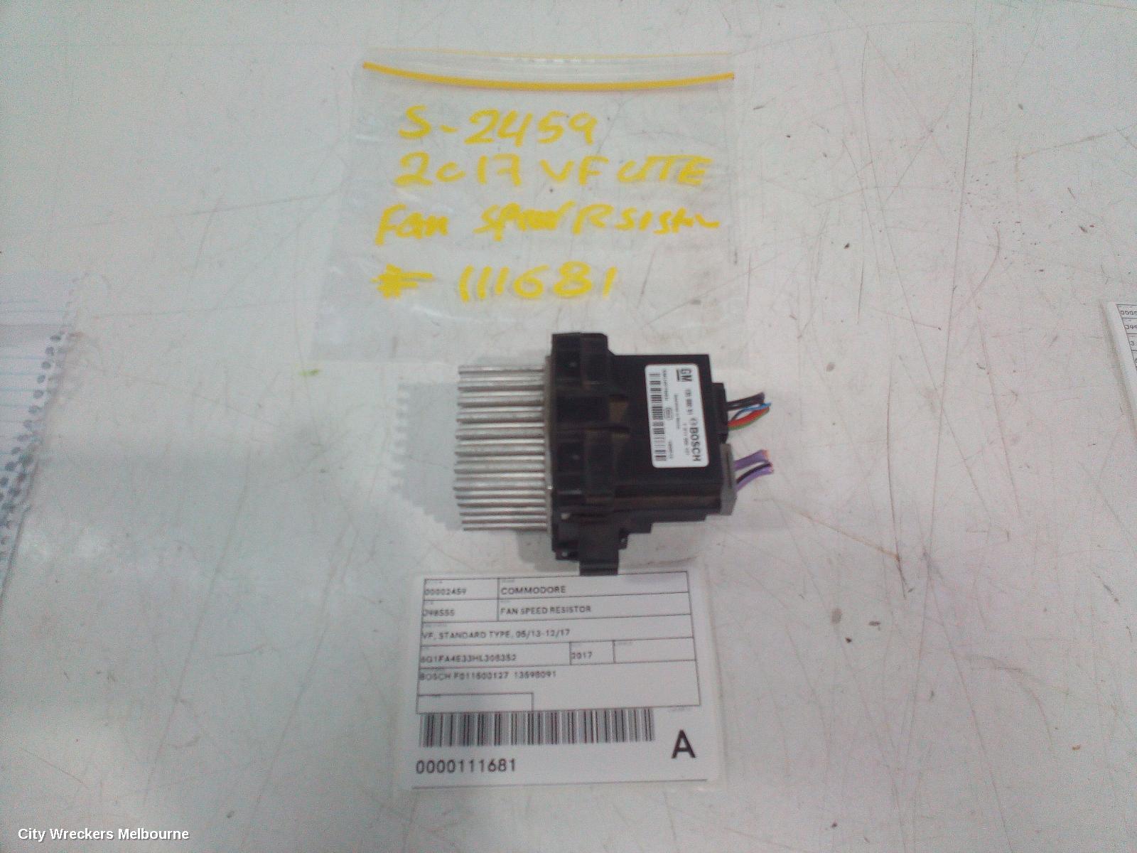 HOLDEN COMMODORE FAN SPEED RESISTOR, VF, STANDARD TYPE, 05/2013 - 12/2017 - Image 2