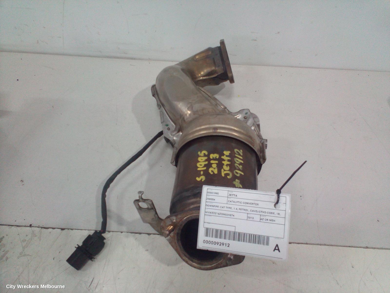 VOLKSWAGEN JETTA CATALYTIC CONVERTER, DOWNPIPE-CAT TYPE, 1.4, PETROL, CAVD/CTHD CODE, 1B, 02/2011 - 12/2017 - Image 2