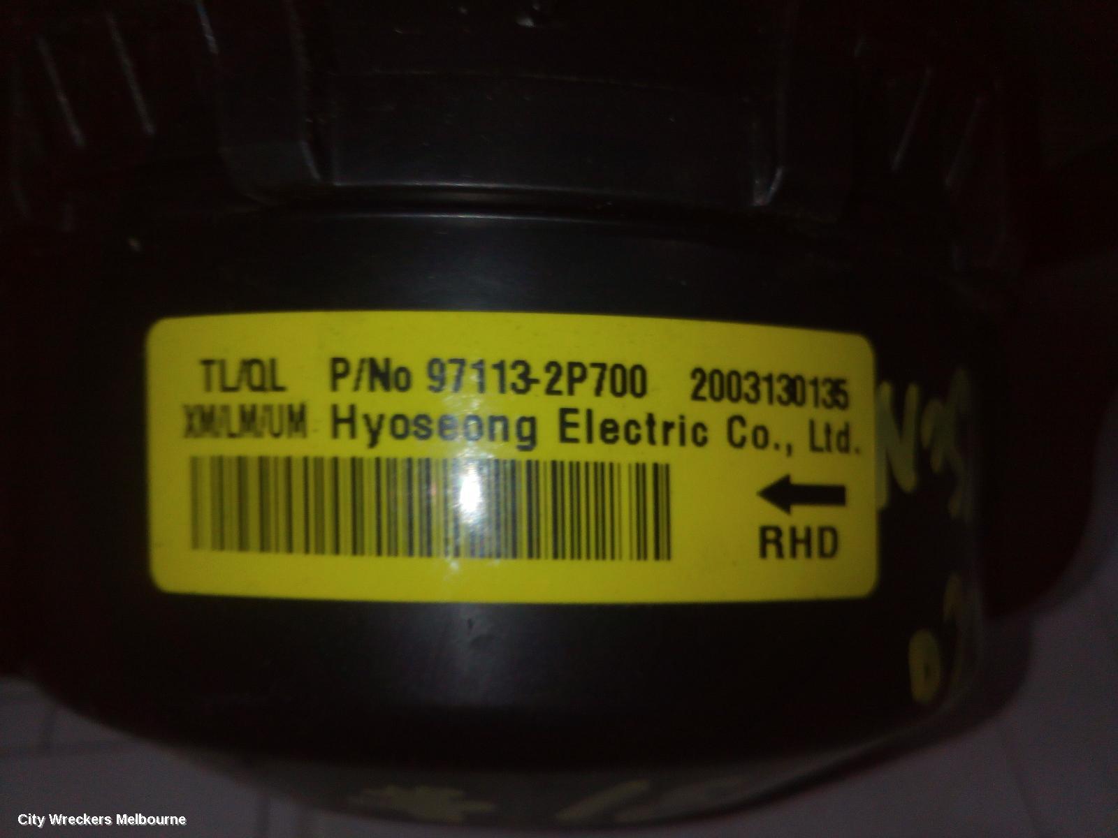 HYUNDAI TUCSON HEATER FAN MOTOR, TL, NON CLIMATE CONTROL TYPE, 07/2015 - 01/2021 - Image 3