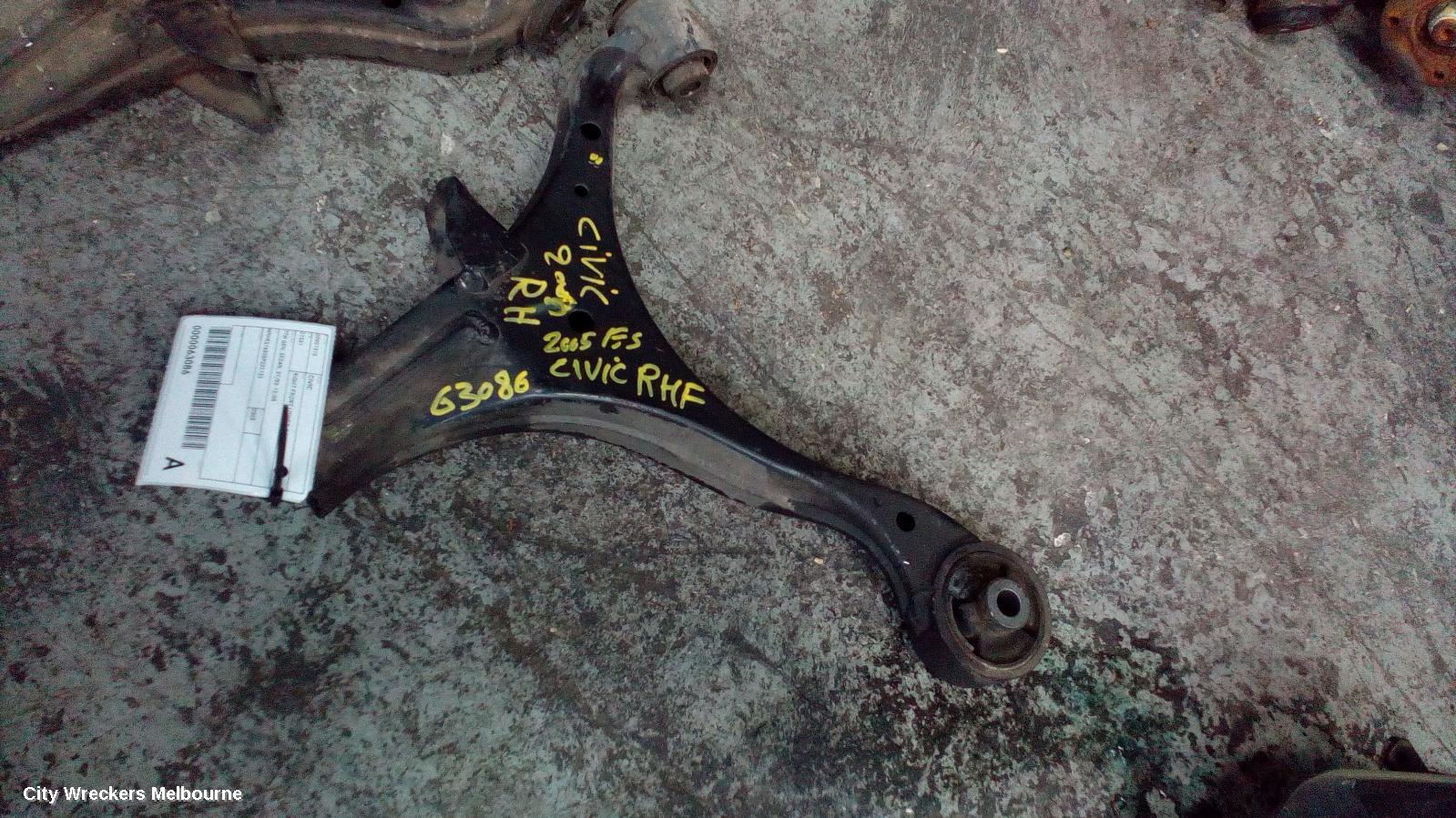 HONDA CIVIC RIGHT FRONT LOWER CONTROL ARM, 7TH GEN, SEDAN, 01/2003 - 12/2005 - Image 1
