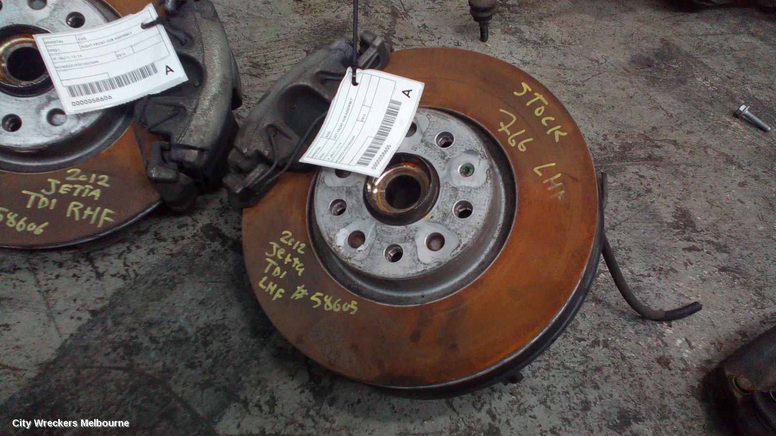 VOLKSWAGEN EOS LEFT FRONT HUB ASSEMBLY, 1F, 4 BOLT TYPE, 02/2007 - 12/2014 - Image 1