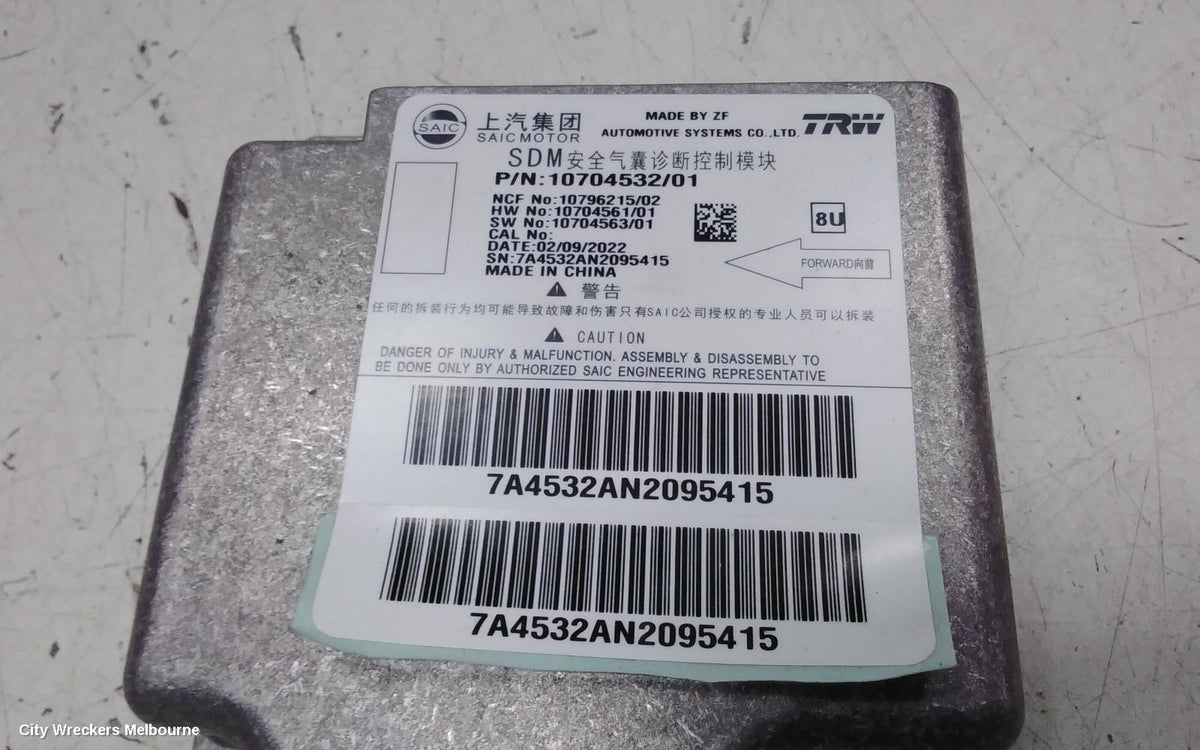 MG ZS AIRBAG MODULE/SENSOR, MODULE, AZS1, 09/2017 - 06/2025 - Image 2