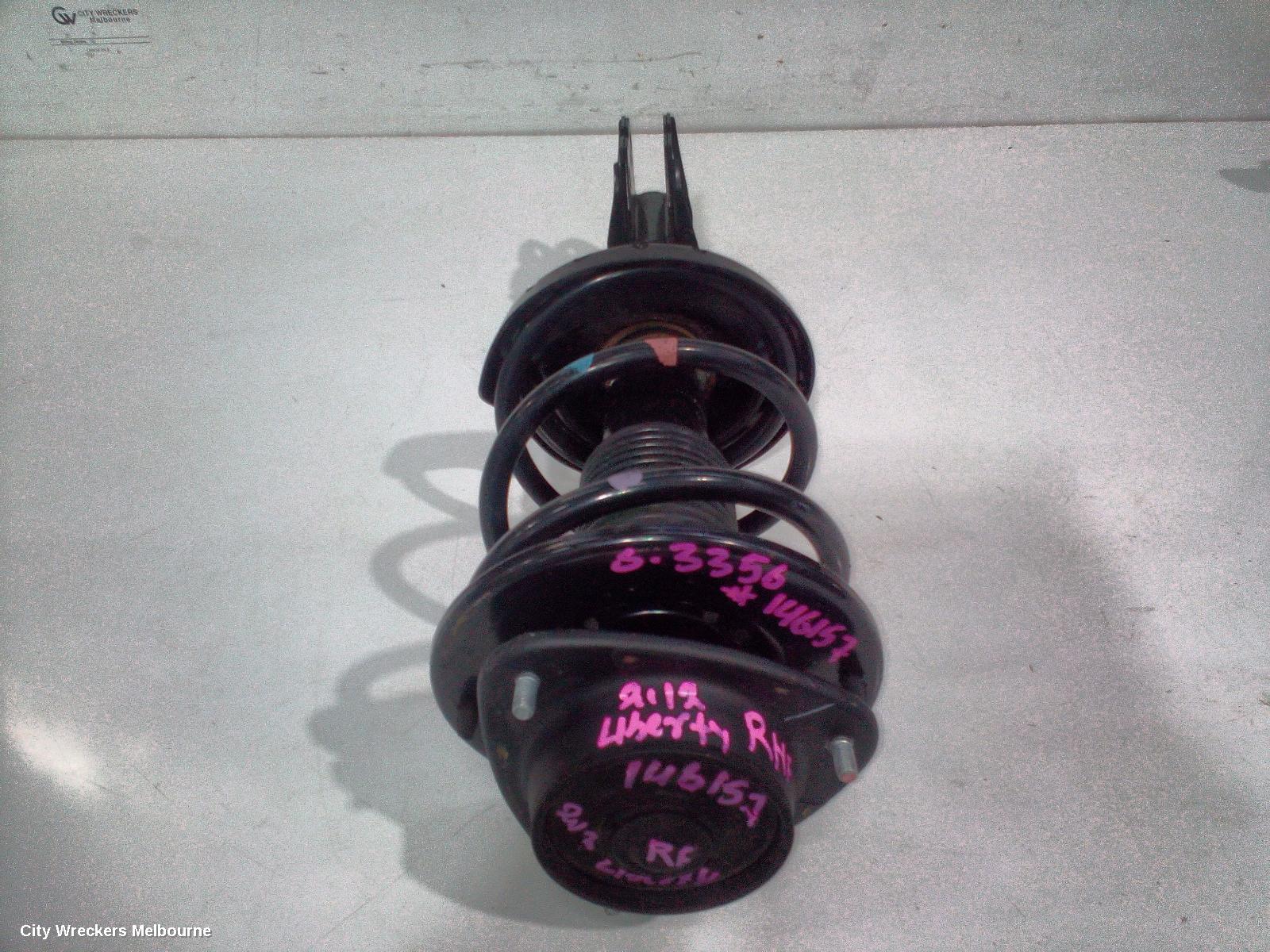 SUBARU LIBERTY RIGHT FRONT STRUT, 5TH GEN, BLACK, STANDARD TYPE, 07/2009 - 08/2012 - Image 2
