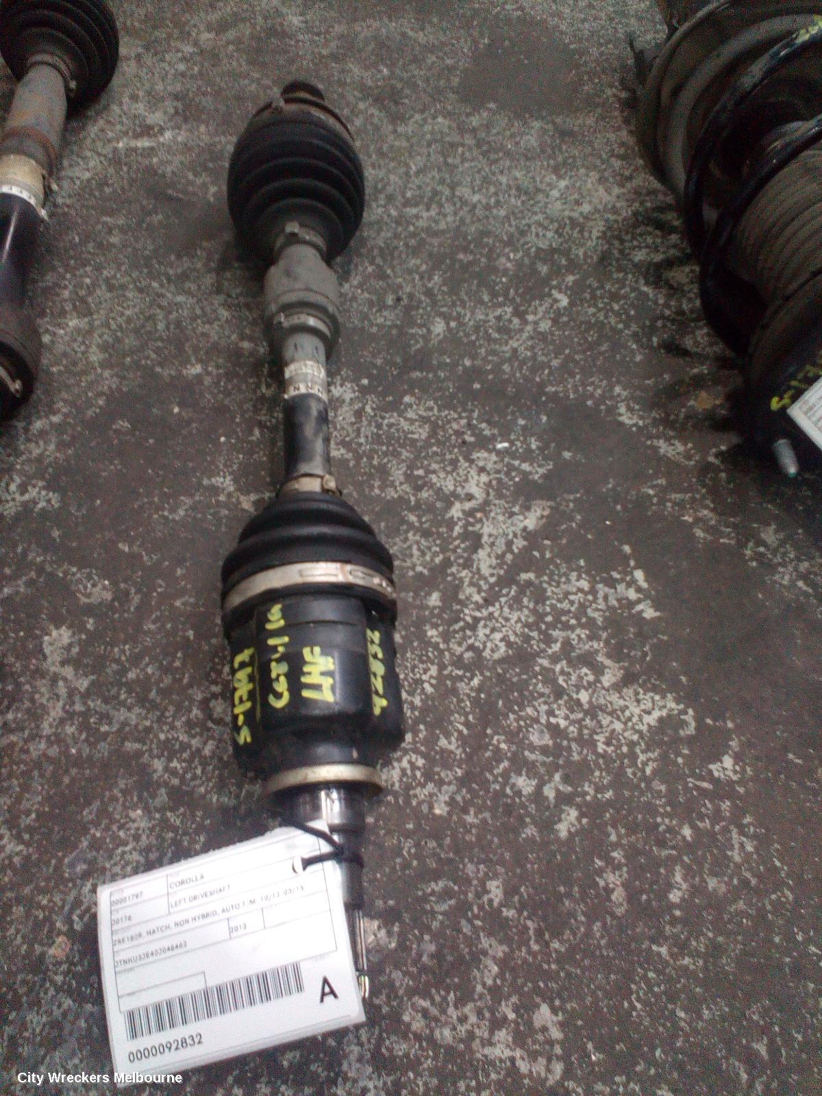 TOYOTA COROLLA LEFT DRIVESHAFT, ZRE182R, HATCH, NON HYBRID, AUTO T/M, 10/2012 - 03/2015 - Image 1