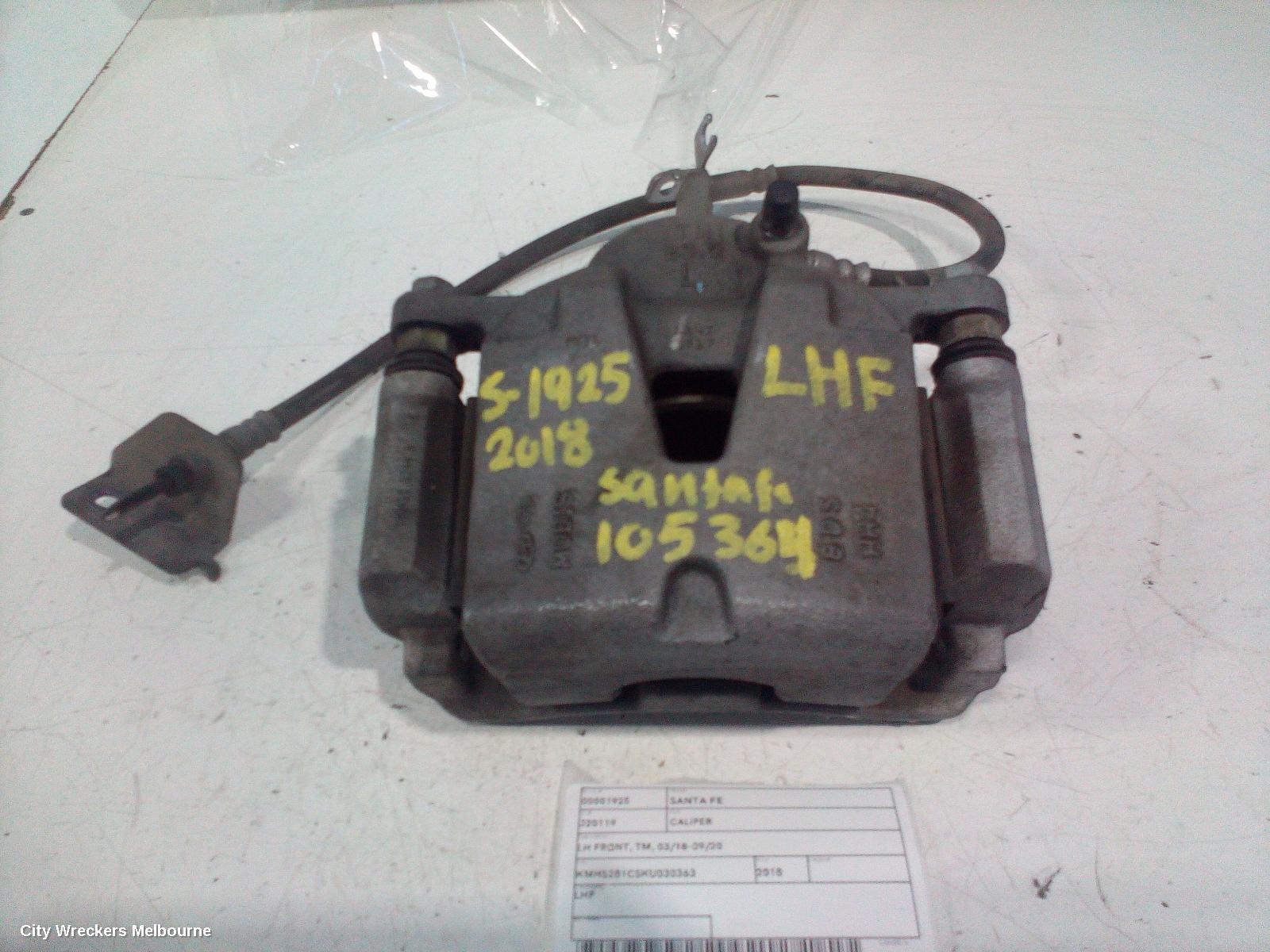 HYUNDAI SANTA FE CALIPER, LH FRONT, TM, 03/2018 - 09/2020 - Image 2