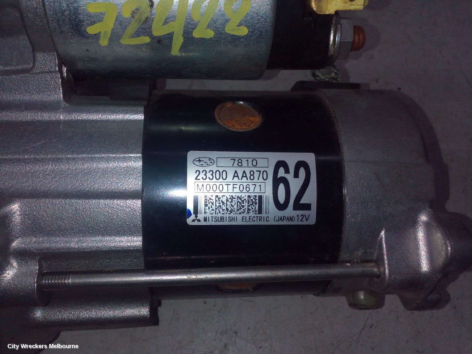 SUBARU IMPREZA STARTER, PETROL, FB20, AUTO, CVT, G5, 11/2016 ONWARDS - Image 2