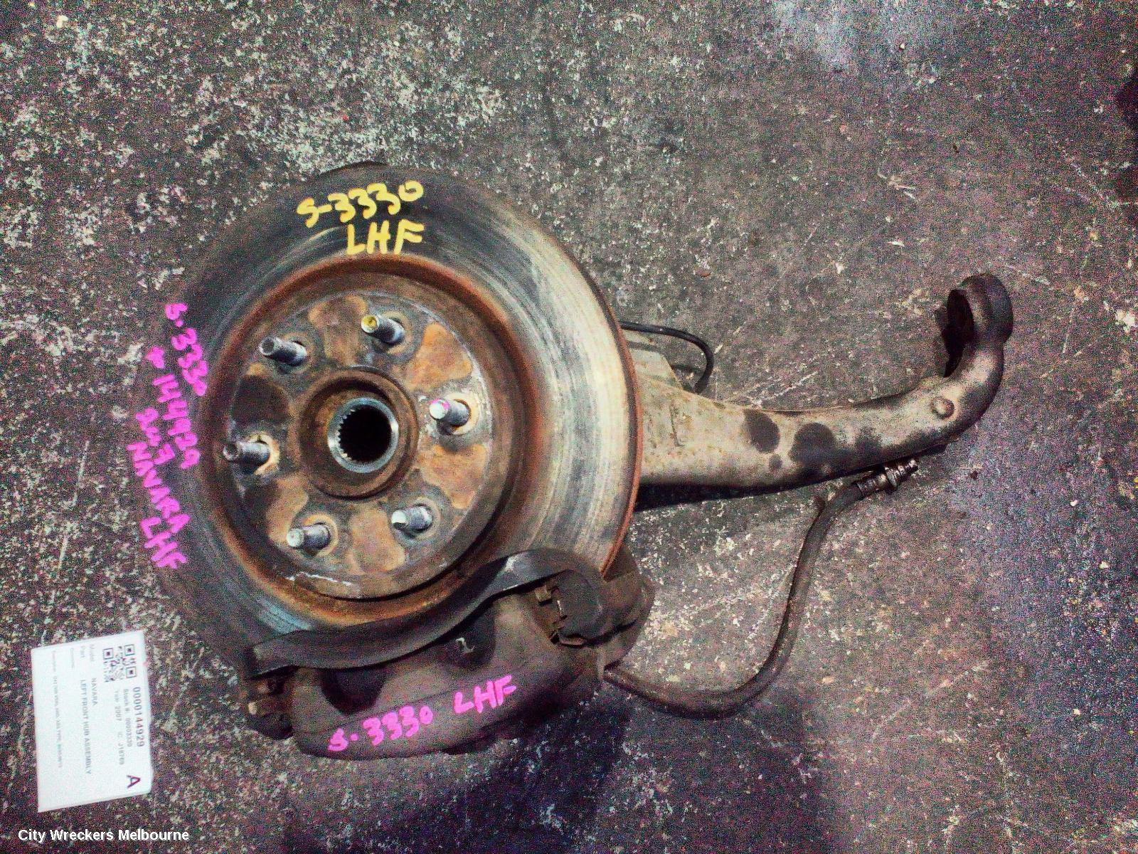 NISSAN NAVARA LEFT FRONT HUB ASSEMBLY, D40 (VIN VSK), 4WD, ABS TYPE, 09/2005 - 08/2015 - Image 2