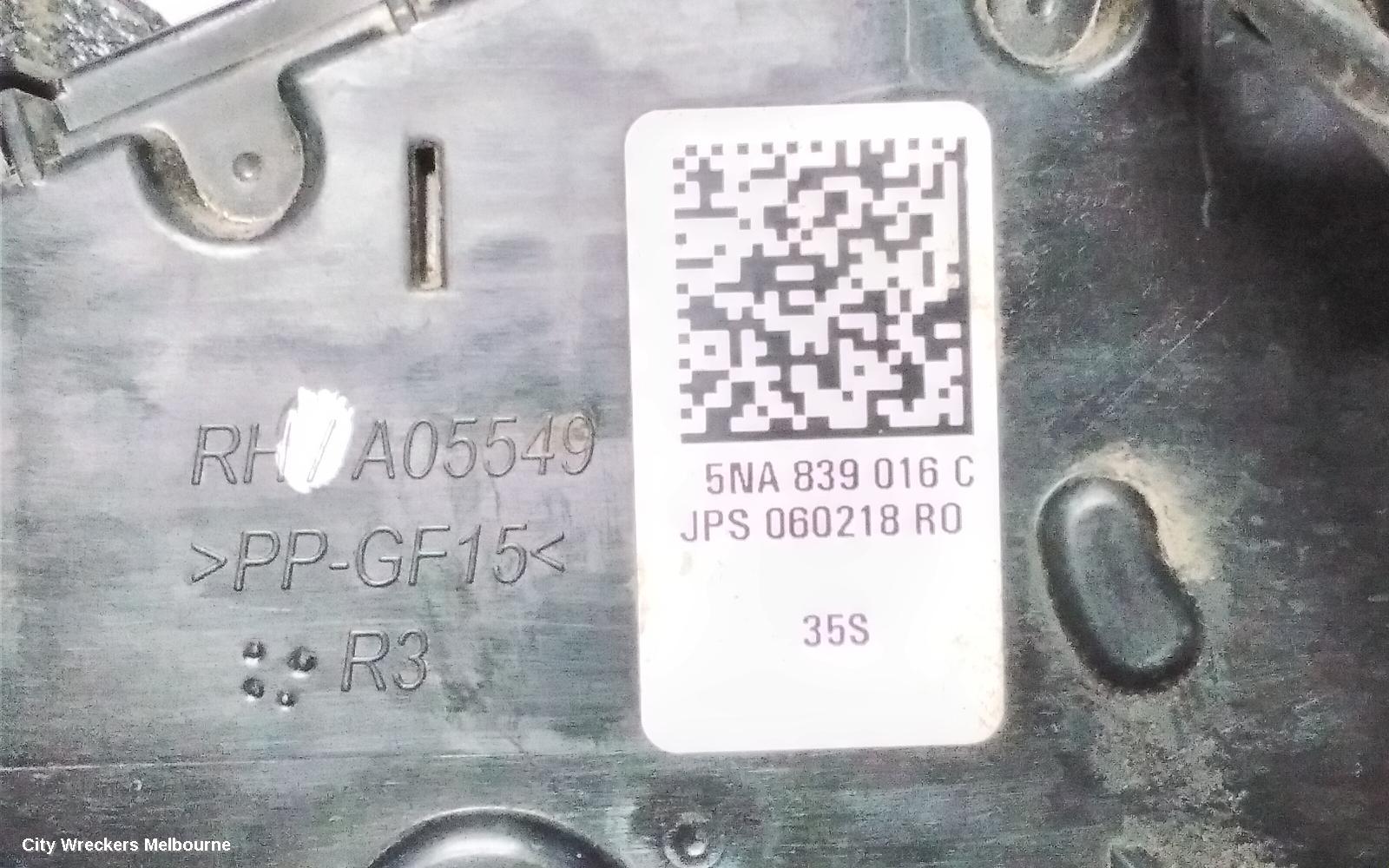 VOLKSWAGEN PASSAT DOOR/BOOT/GATE LOCK, RIGHT REAR DOOR LOCK, B8/MK7, 06/2015 ONWARDS - Image 3