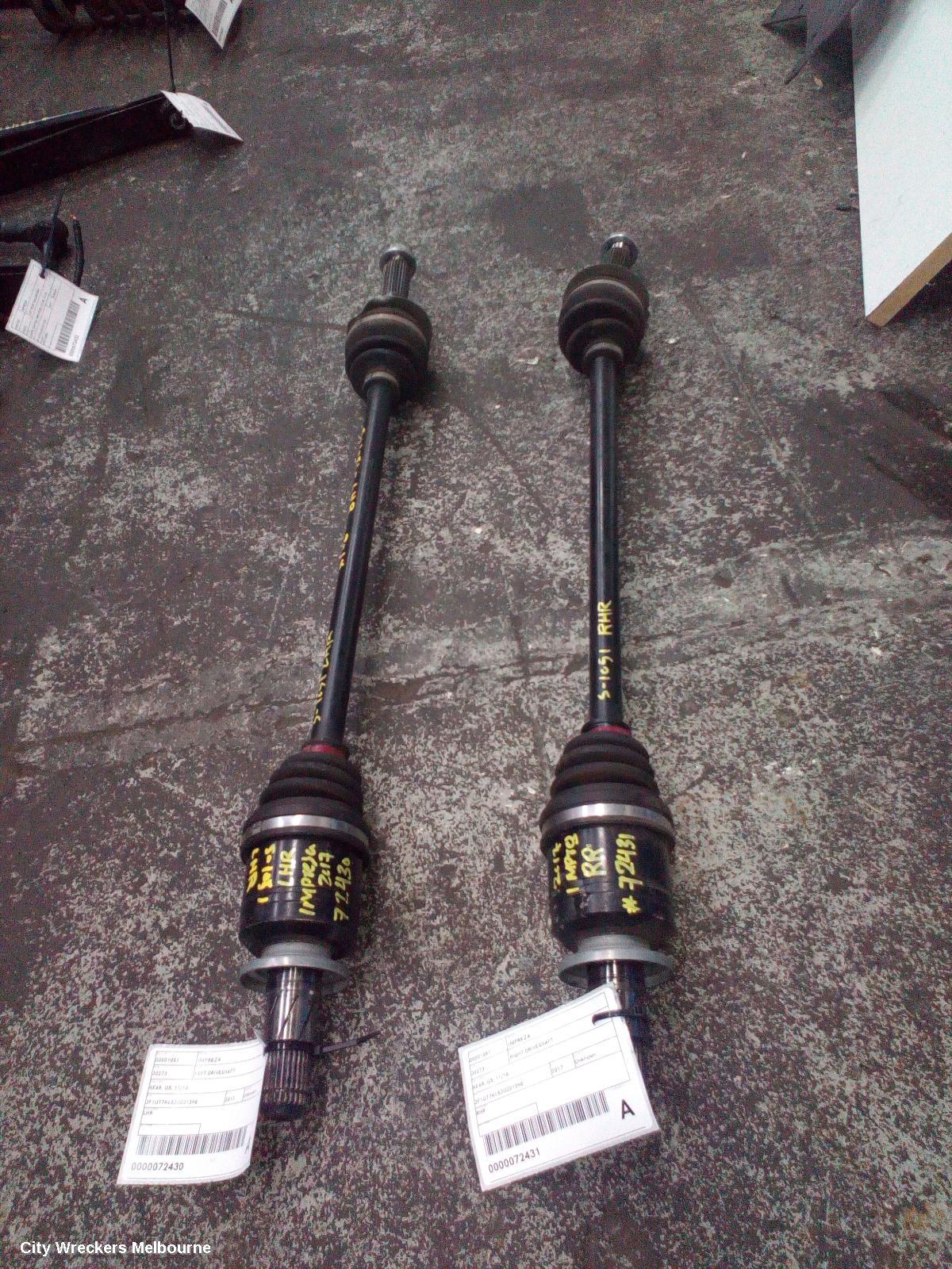 SUBARU IMPREZA LEFT DRIVESHAFT, REAR, G5, 11/2016 ONWARDS - Image 2