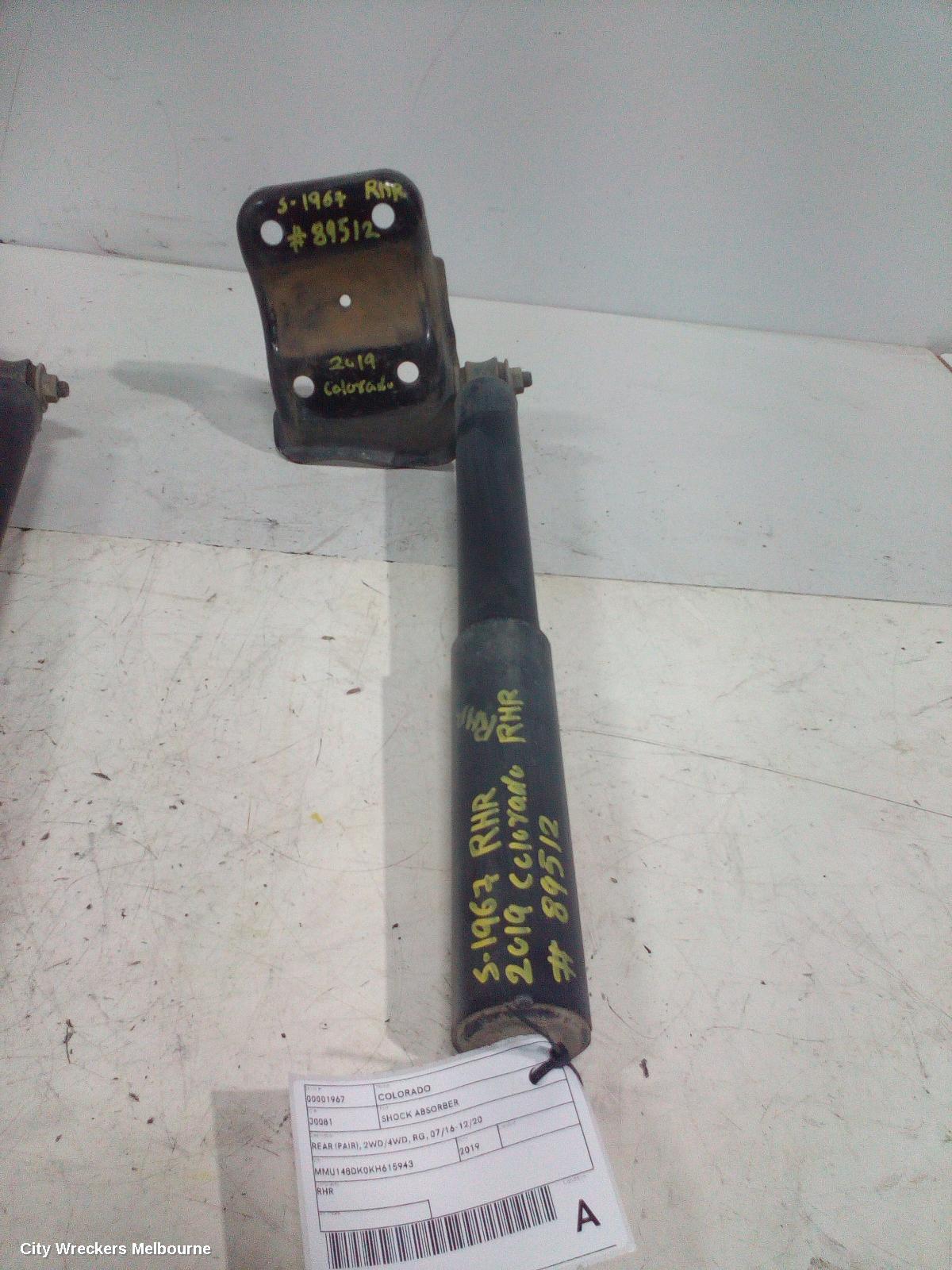 HOLDEN COLORADO SHOCK ABSORBER, REAR (PAIR), 2WD/4WD, RG, 07/2016 - 12/2020 - Image 2