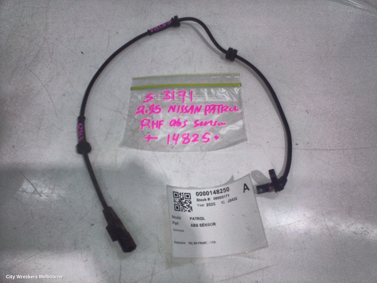 NISSAN PATROL ABS SENSOR, Y62, RH FRONT, 11/2012 ONWARDS - Image 2