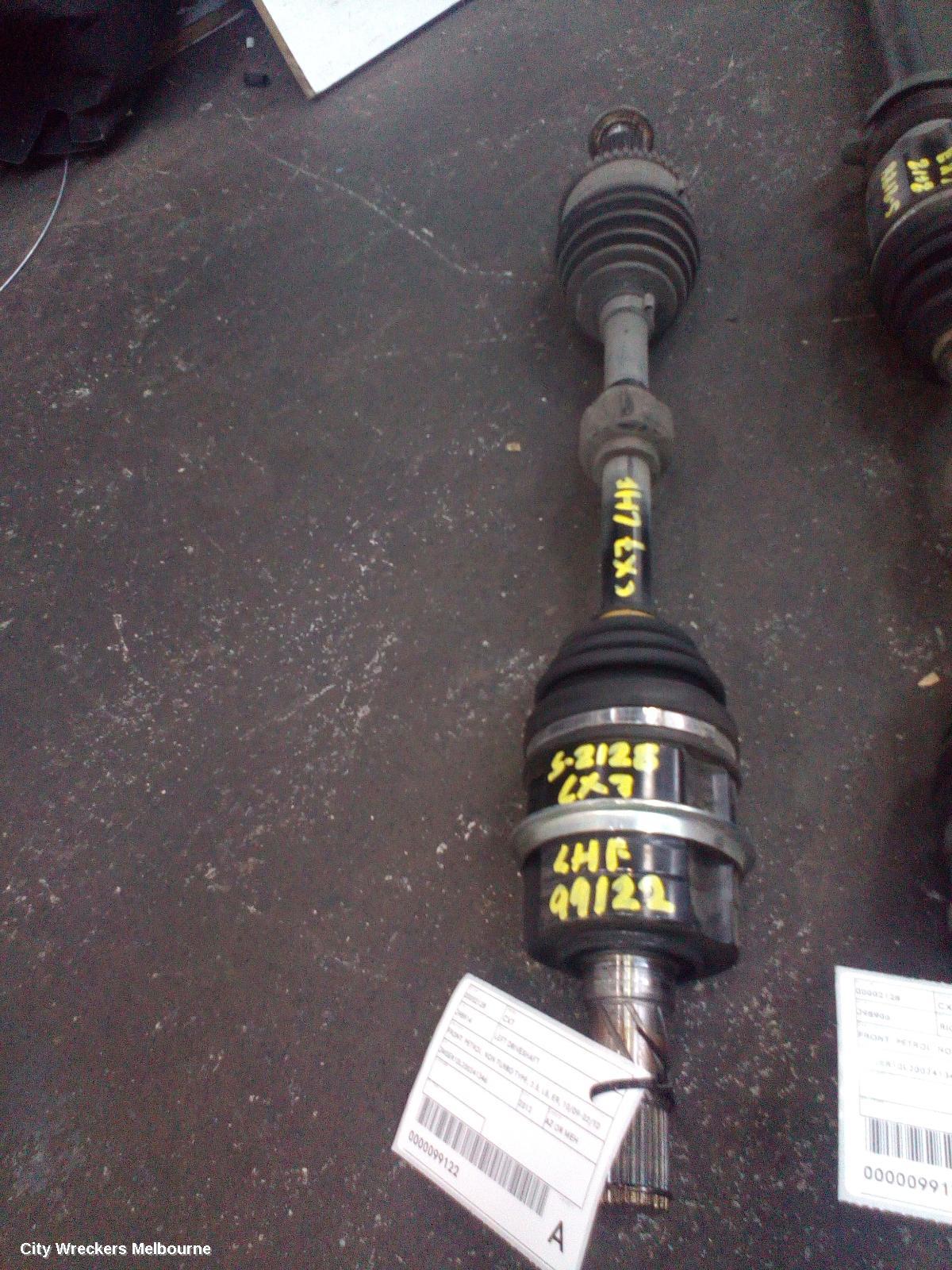 MAZDA CX7 LEFT DRIVESHAFT, FRONT, PETROL, NON TURBO TYPE, 2.5, L5, ER, 06/2009 - 02/2012 - Image 1