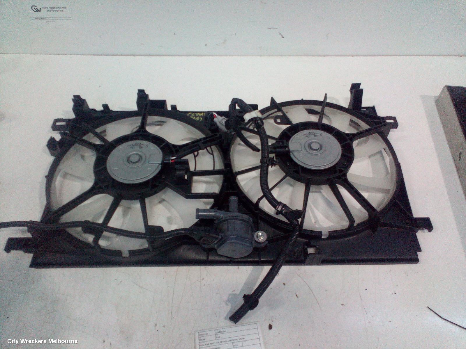TOYOTA COROLLA FAN, DUAL FAN ASSY, 1.8, PETROL, ZWE211R, 07/2018 ONWARDS - Image 2