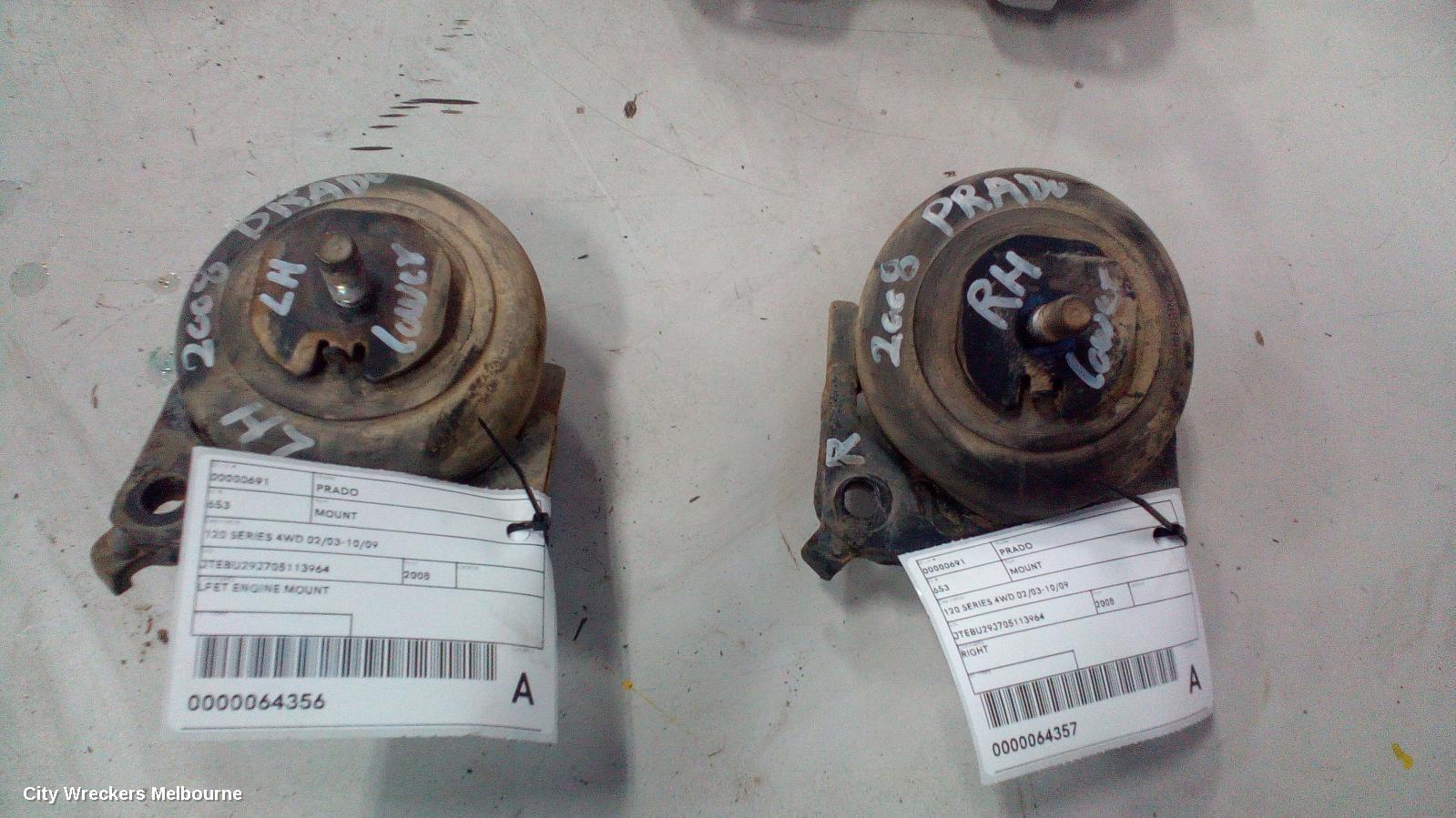 TOYOTA PRADO MOUNT, 120 SERIES 4WD 02/2003 - 10/2009 - Image 2