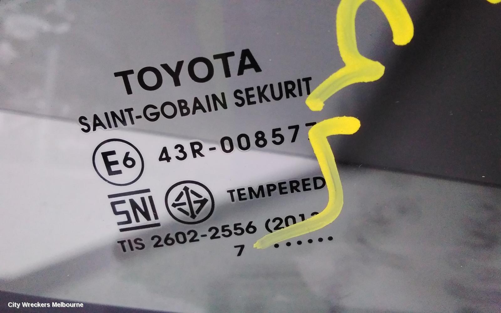 TOYOTA COROLLA RIGHT REAR 1/4 DOOR GLASS, ZRE172/20182R, 12/2013 - 06/2019 - Image 2