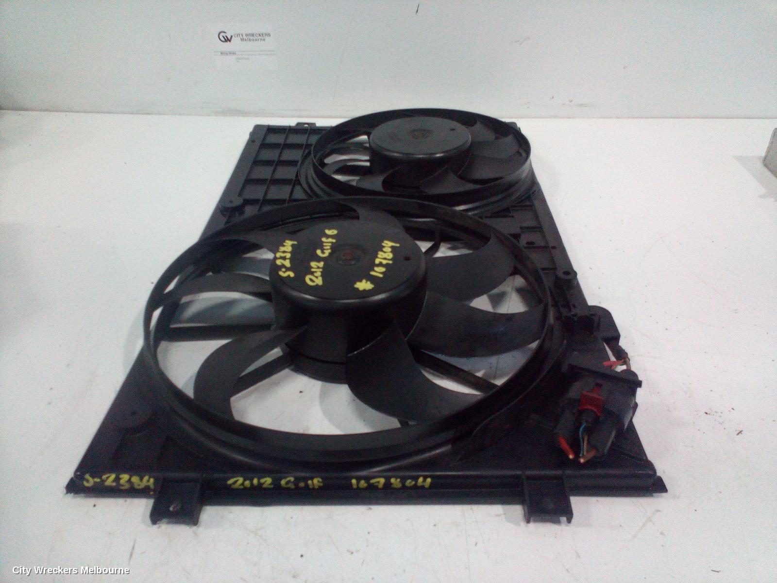 VOLKSWAGEN GOLF FAN, DUAL FAN ASSY, 1.4, PETROL, CAVD CODE, GEN 6, 10/2008 - 01/2016 - Image 1