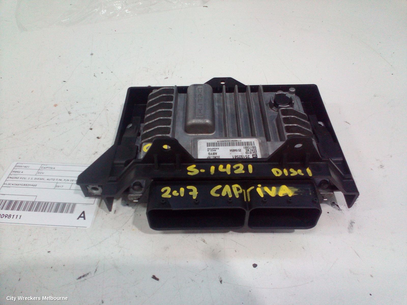 HOLDEN CAPTIVA ECU, ENGINE ECU, 2.2, DIESEL, AUTO T/M, P/N 25184305, ECU ONLY, CG, 01/2011 - 06/2018 - Image 3