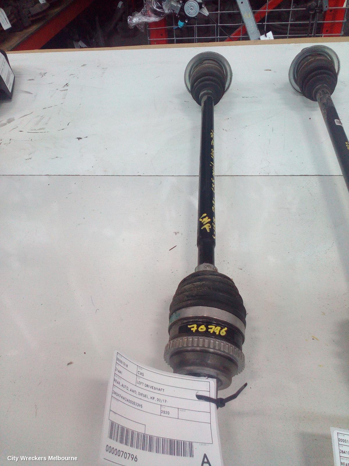 MAZDA CX5 LEFT DRIVESHAFT, REAR, AUTO, AWD, DIESEL, KF, 02/2017 ONWARDS - Image 1
