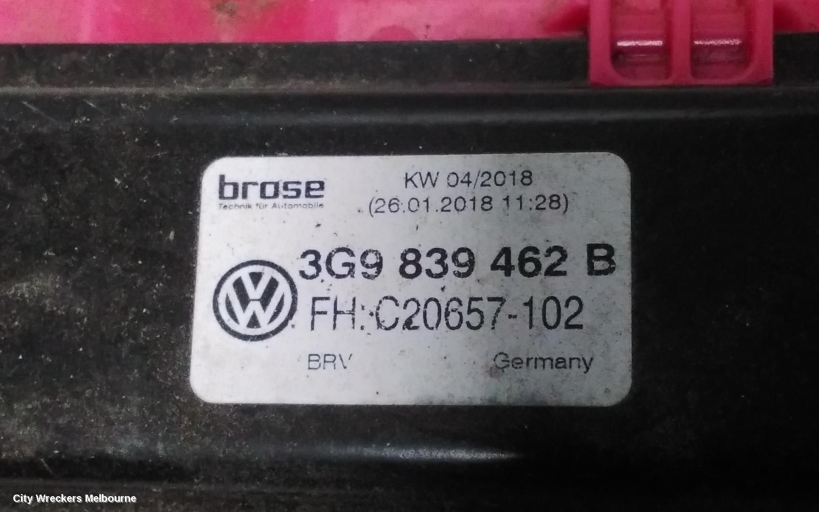 VOLKSWAGEN PASSAT RIGHT REAR WND REG/MOTOR, DOOR REG ASSY (REG AND MOTOR), B8/MK7, 06/2015 ONWARDS - Image 2