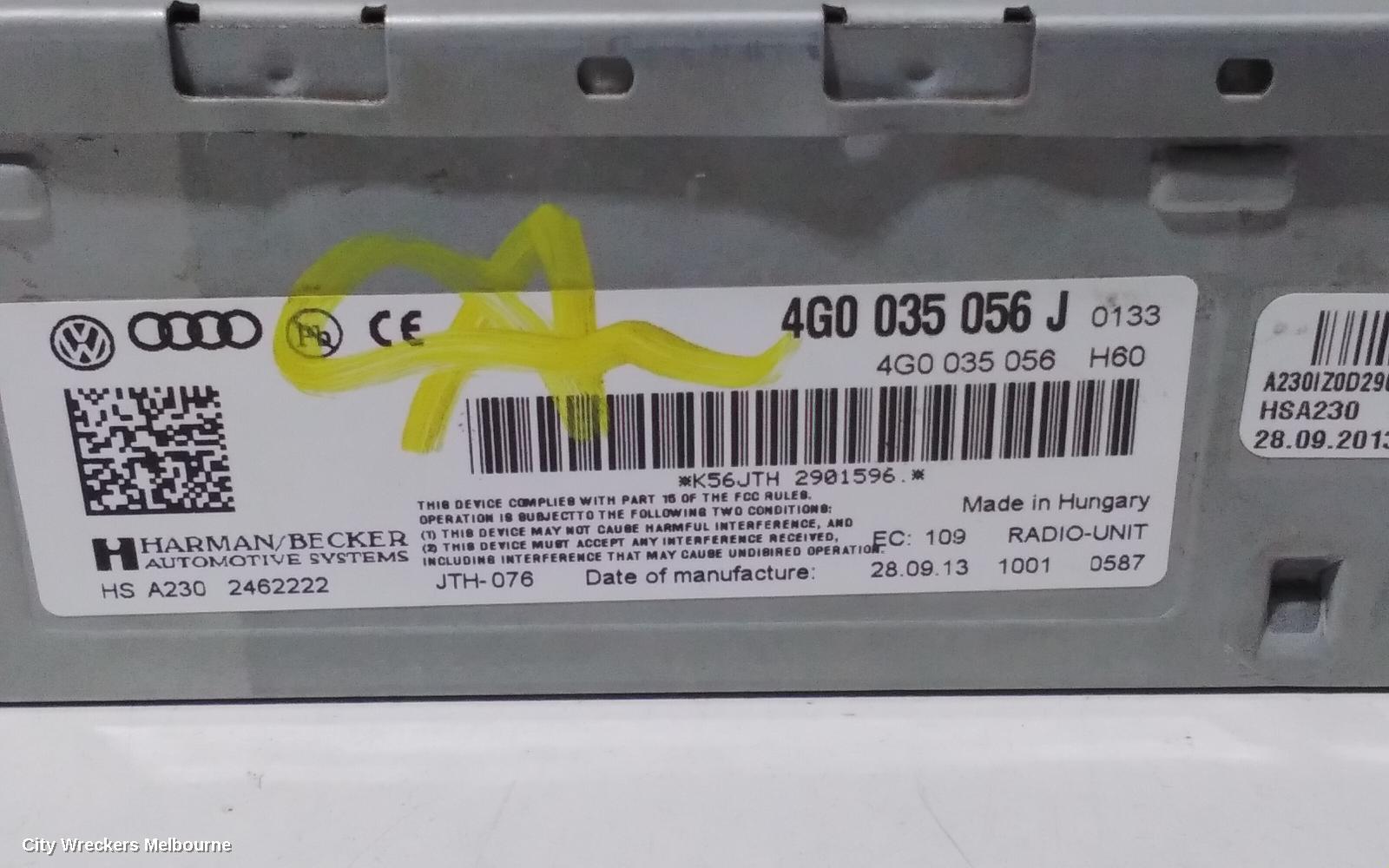 AUDI Q3 RADIO/CD/DVD/SAT/TV, HEAD UNIT/CONTROL UNIT, 8U, 03/2012 - 12/2018 - Image 3