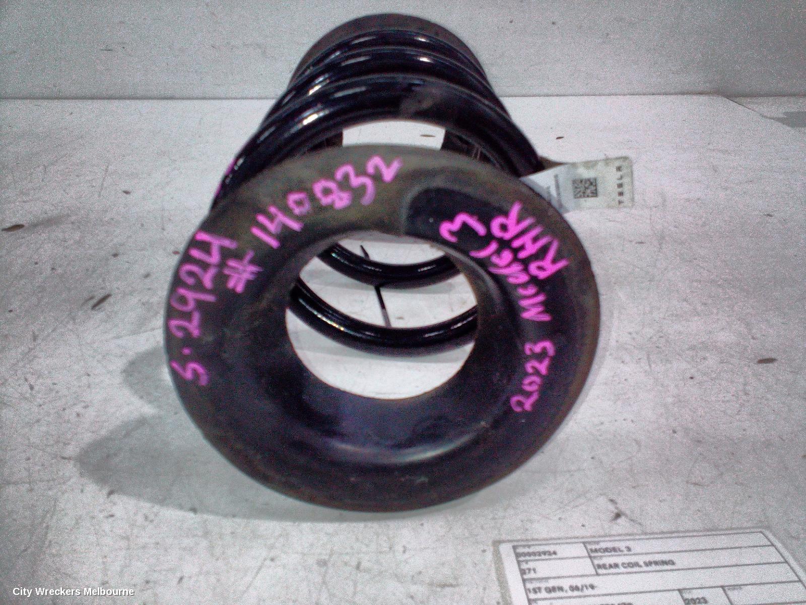 TESLA MODEL 3 REAR COIL SPRING, 1ST GEN, 06/2019 ONWARDS - Image 1