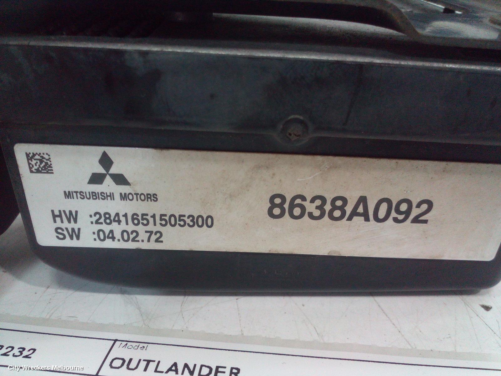 MITSUBISHI OUTLANDER, ZJ, 10/2012 - 03/2015, 8638A092  RADAR CONTROL MODULE: 112074 - Image 2