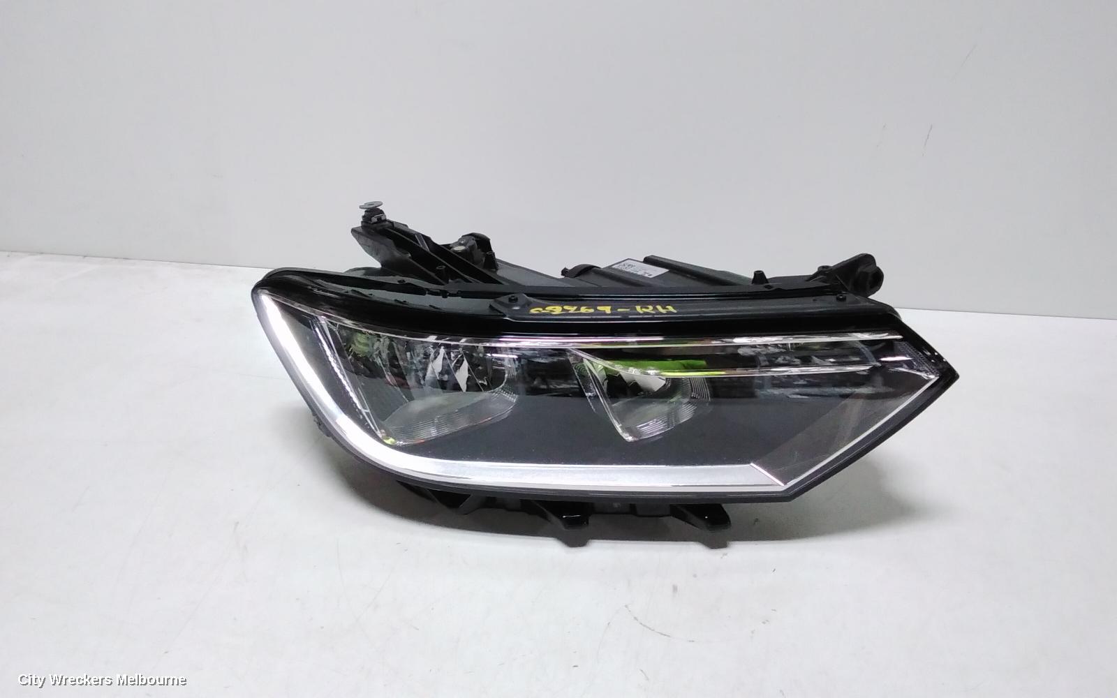 VOLKSWAGEN PASSAT RIGHT HEADLAMP, B8/MK7, HALOGEN TYPE, 06/2015 - 10/2019 - Image 1