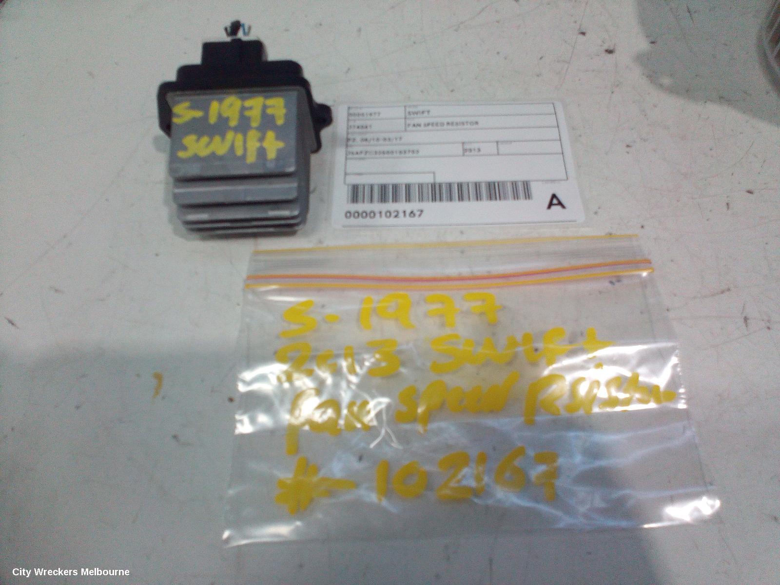 SUZUKI SWIFT FAN SPEED RESISTOR, FZ, 08/2010 - 03/2017 - Image 1