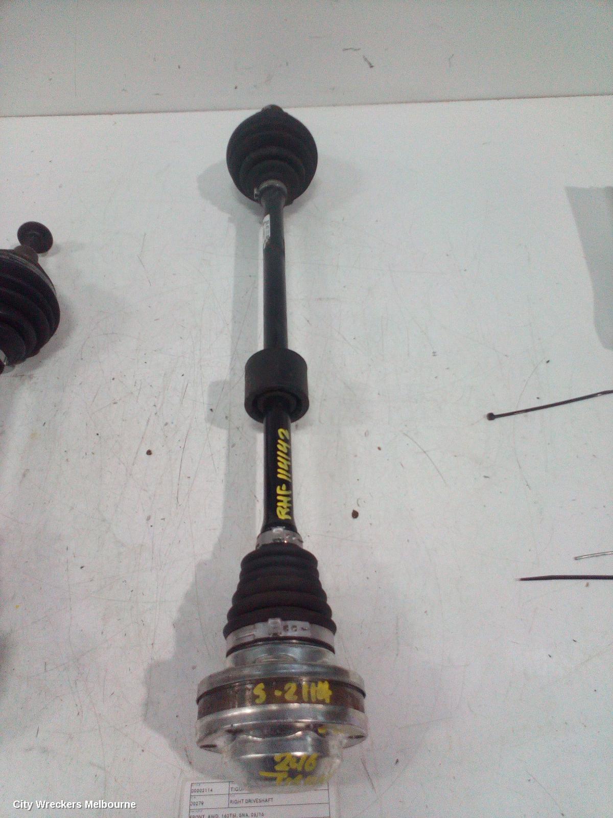 VOLKSWAGEN TIGUAN RIGHT DRIVESHAFT, FRONT, AWD, 162TSI, 5NA, 06/2016 ONWARDS - Image 2