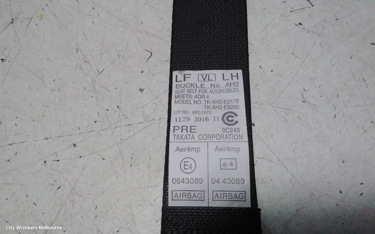 SUBARU LEVORG SEATBELT/STALK, LH FRONT, SEAT BELT ONLY, V1, 05/2016 - 12/2020 - Image 2