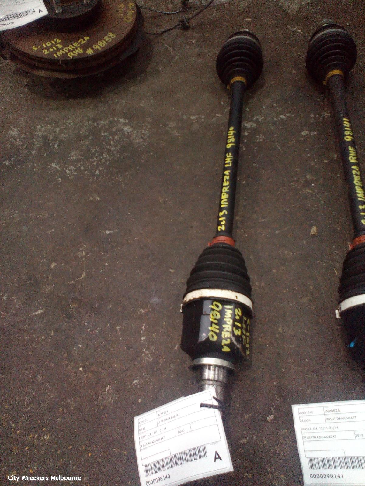 SUBARU IMPREZA LEFT DRIVESHAFT, FRONT, G4, 12/2011 - 01/2014 - Image 1