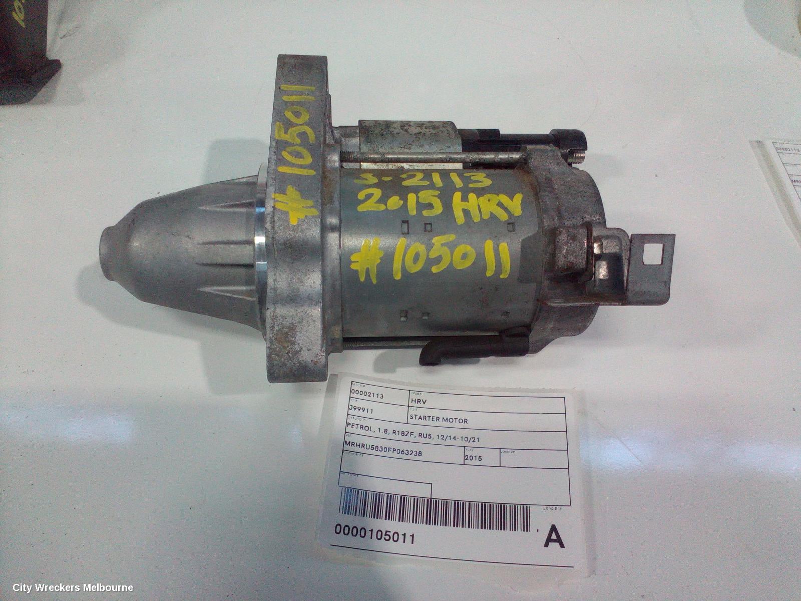 HONDA HRV STARTER, PETROL, 1.8, R18ZF, RU5, 12/2014 - 10/2021 - Image 1