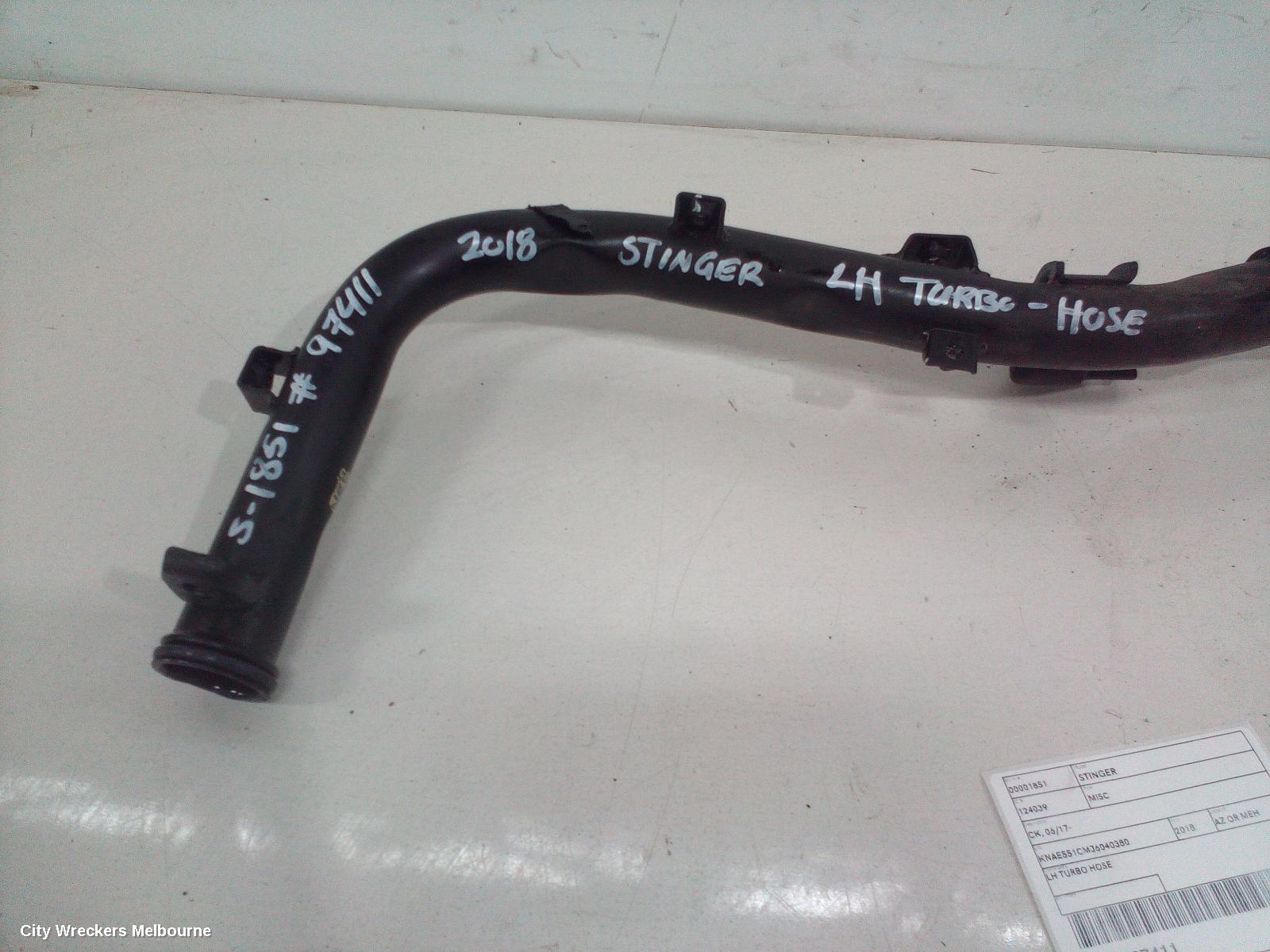 KIA STINGER, CK, 06/2017 - 04/2023, LH TURBO HOSE: 97411 - Image 3