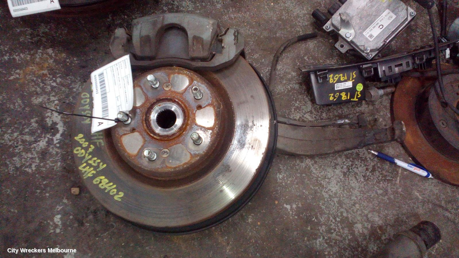 HONDA ODYSSEY LEFT FRONT HUB ASSEMBLY, RB, ABS TYPE, 07/2004 - 12/2013 - Image 1