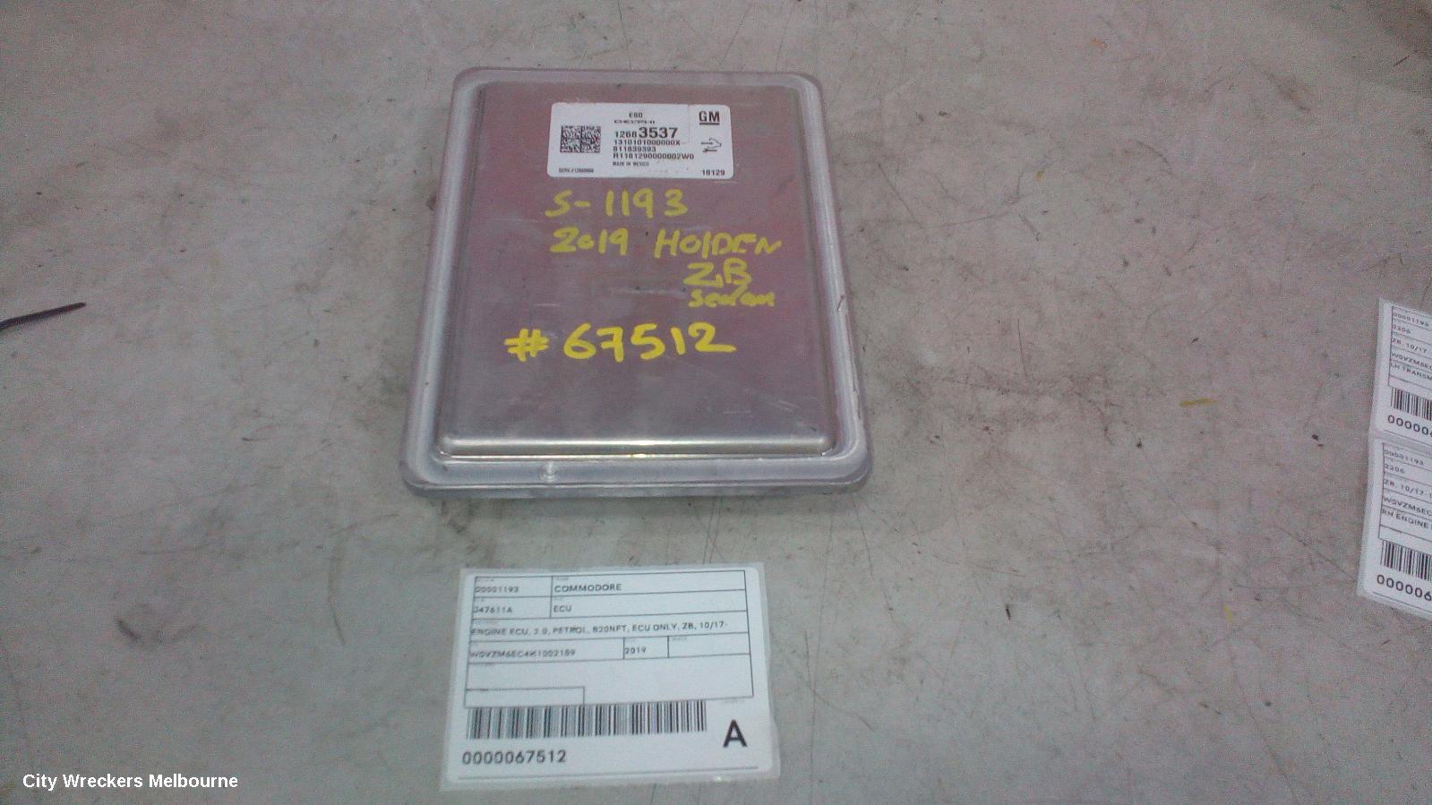 HOLDEN COMMODORE ECU, ENGINE ECU, 2.0, PETROL, B20NFT, ECU ONLY, ZB, 10/2017 - 12/2020 - Image 3