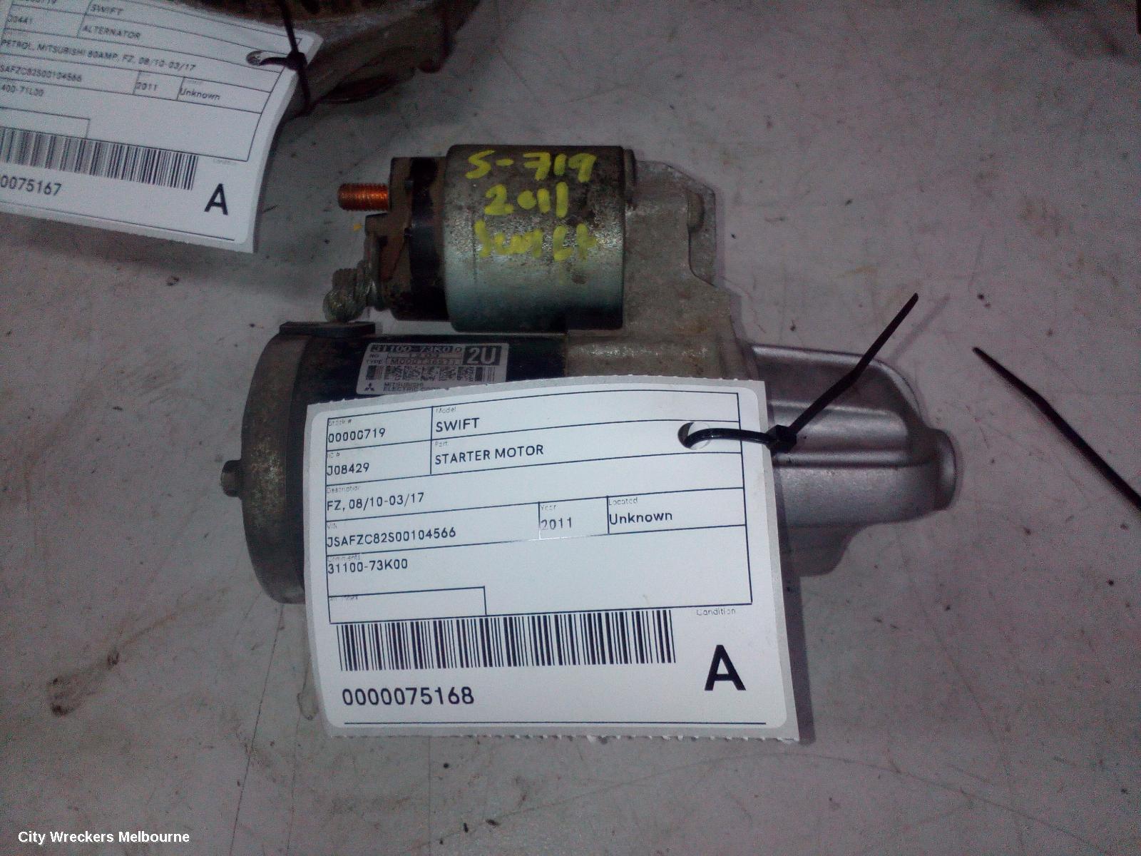 SUZUKI SWIFT STARTER, FZ, 08/2010 - 03/2017 - Image 2