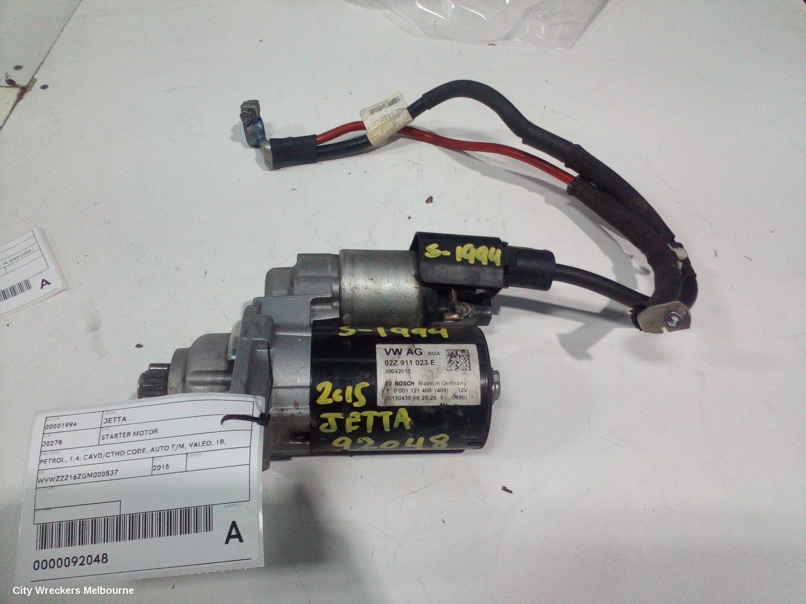 VOLKSWAGEN JETTA STARTER, PETROL, 1.4, CAVD/CTHD CODE, AUTO T/M, VALEO, 1B, 02/2011 - 12/2017 - Image 2