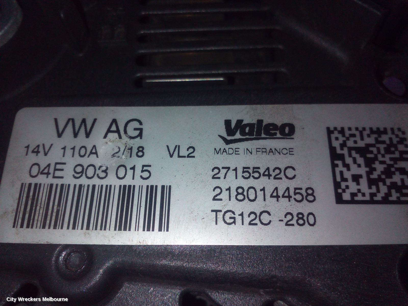 SKODA RAPID ALTERNATOR, PETROL, 1.4, TURBO, NH, 05/2014 - 12/2020 - Image 3