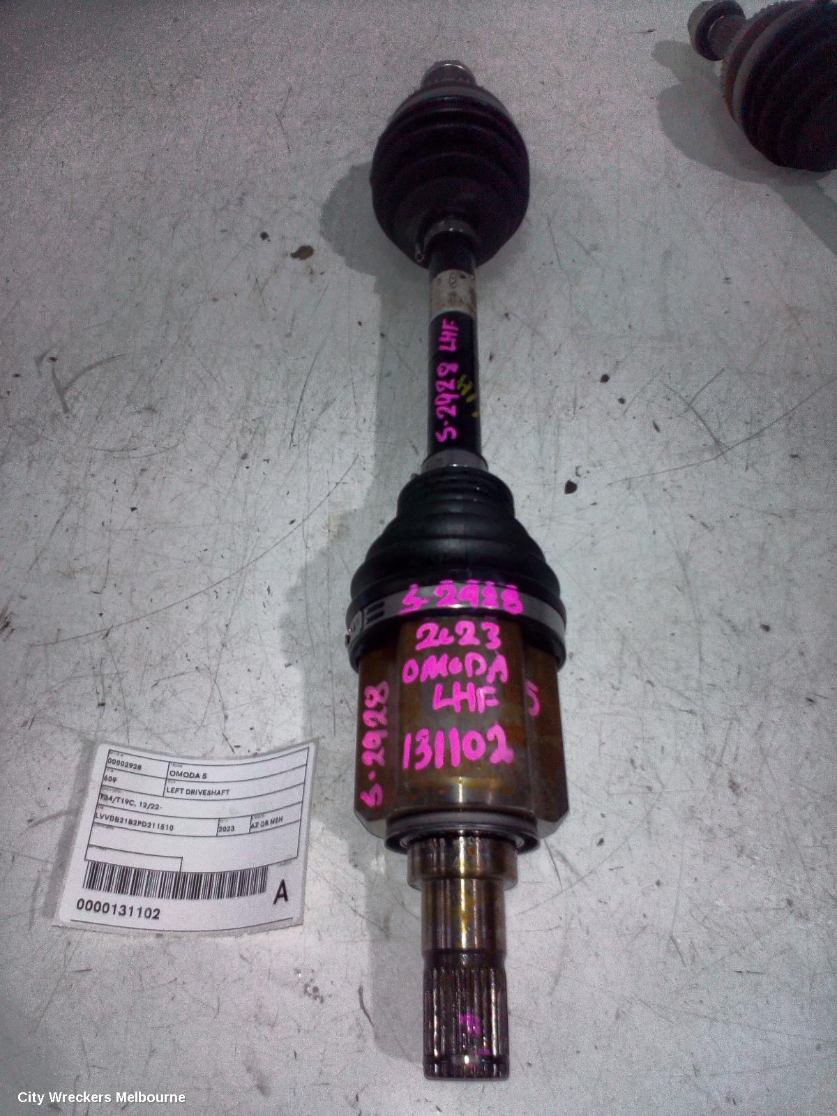 CHERY OMODA 5 LEFT DRIVESHAFT, T34/T19C, 12/2022 ONWARDS - Image 1