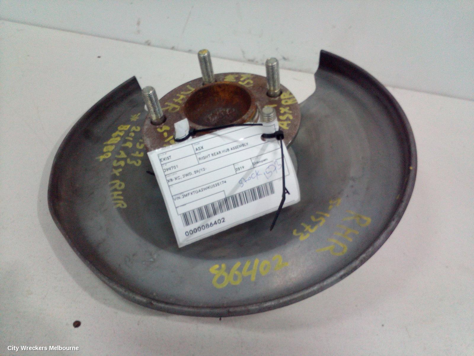MITSUBISHI ASX RIGHT REAR HUB ASSEMBLY, XB-XC, 2WD, 09/2012 ONWARDS - Image 1