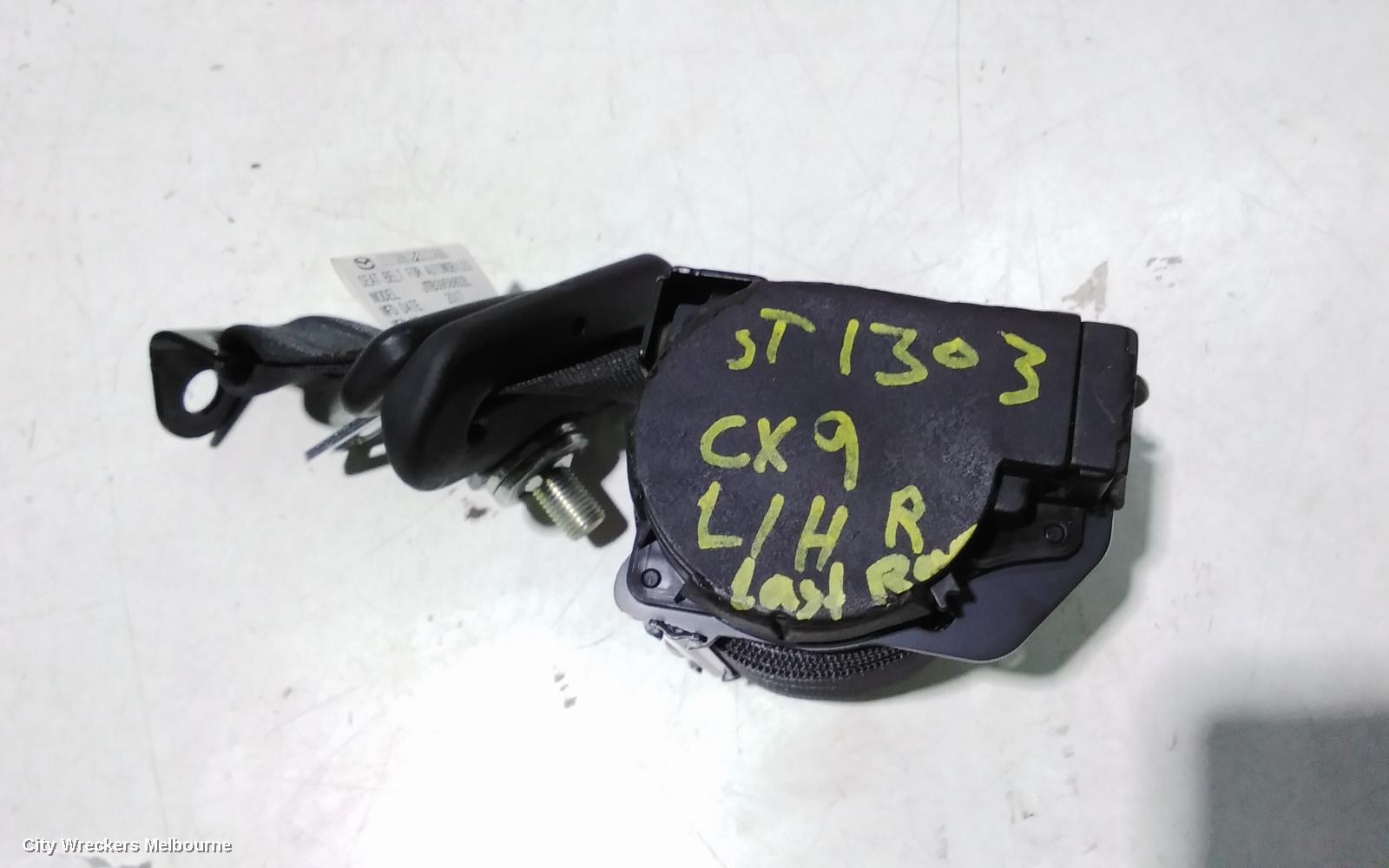 MAZDA CX9 SEATBELT/STALK, LH REAR 3RD ROW, SEAT BELT ONLY (NO STALK), TC, 07/2016 ONWARDS - Image 2