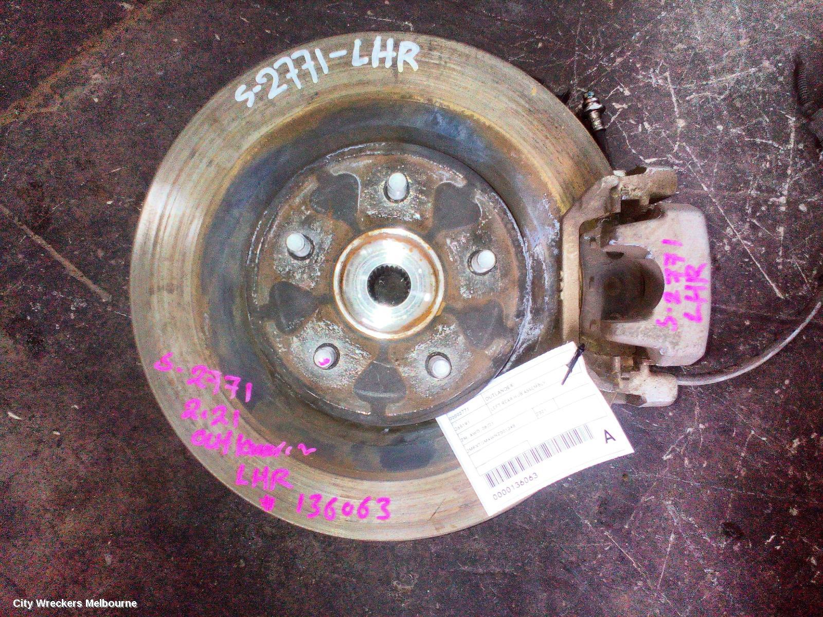 MITSUBISHI OUTLANDER LEFT REAR HUB ASSEMBLY, ZM, AWD, 08/2021 ONWARDS - Image 1